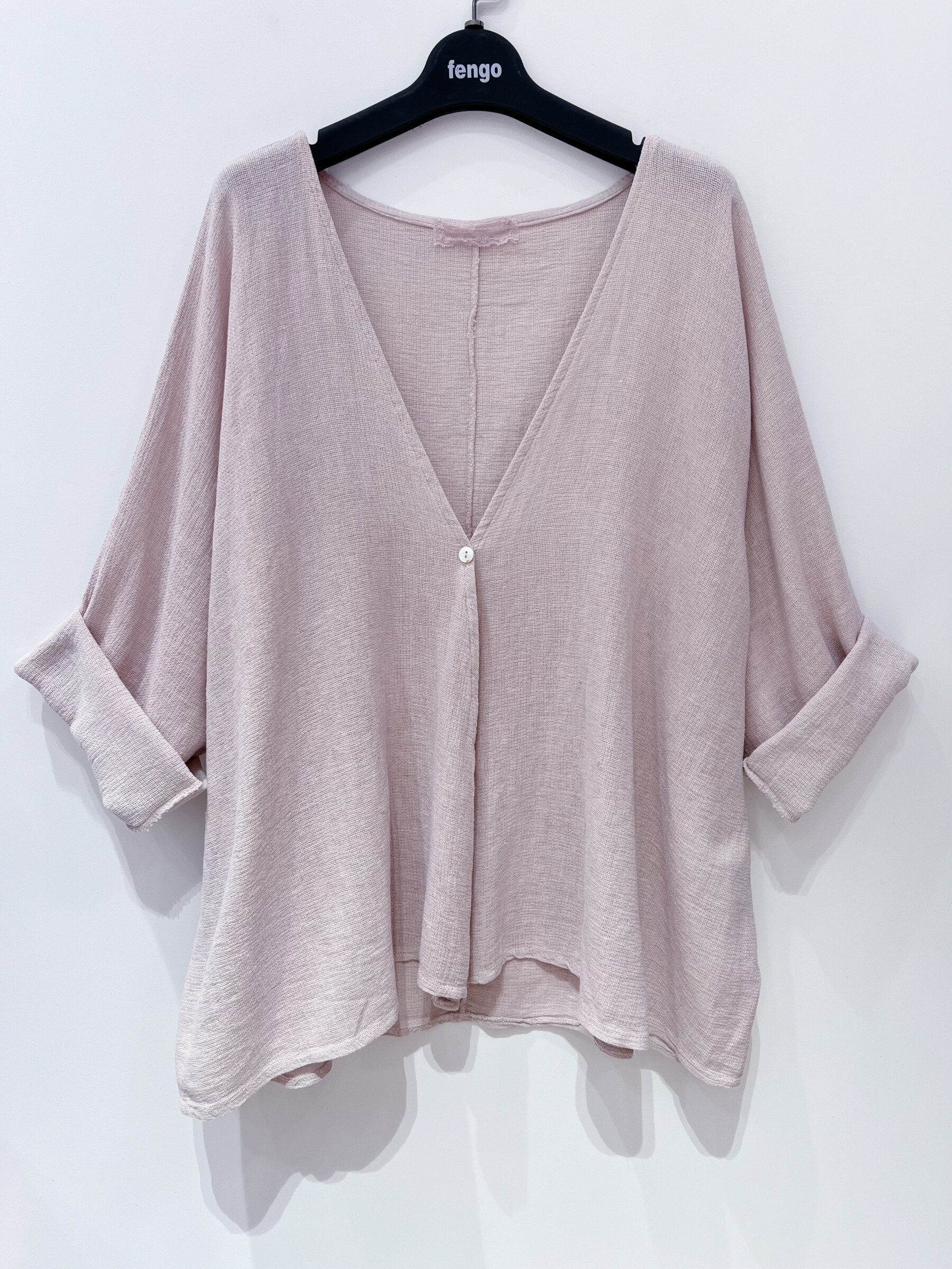 Wholesaler Fengo by Pretty Collection - Casual vest in linen mixture ⁄ cotton