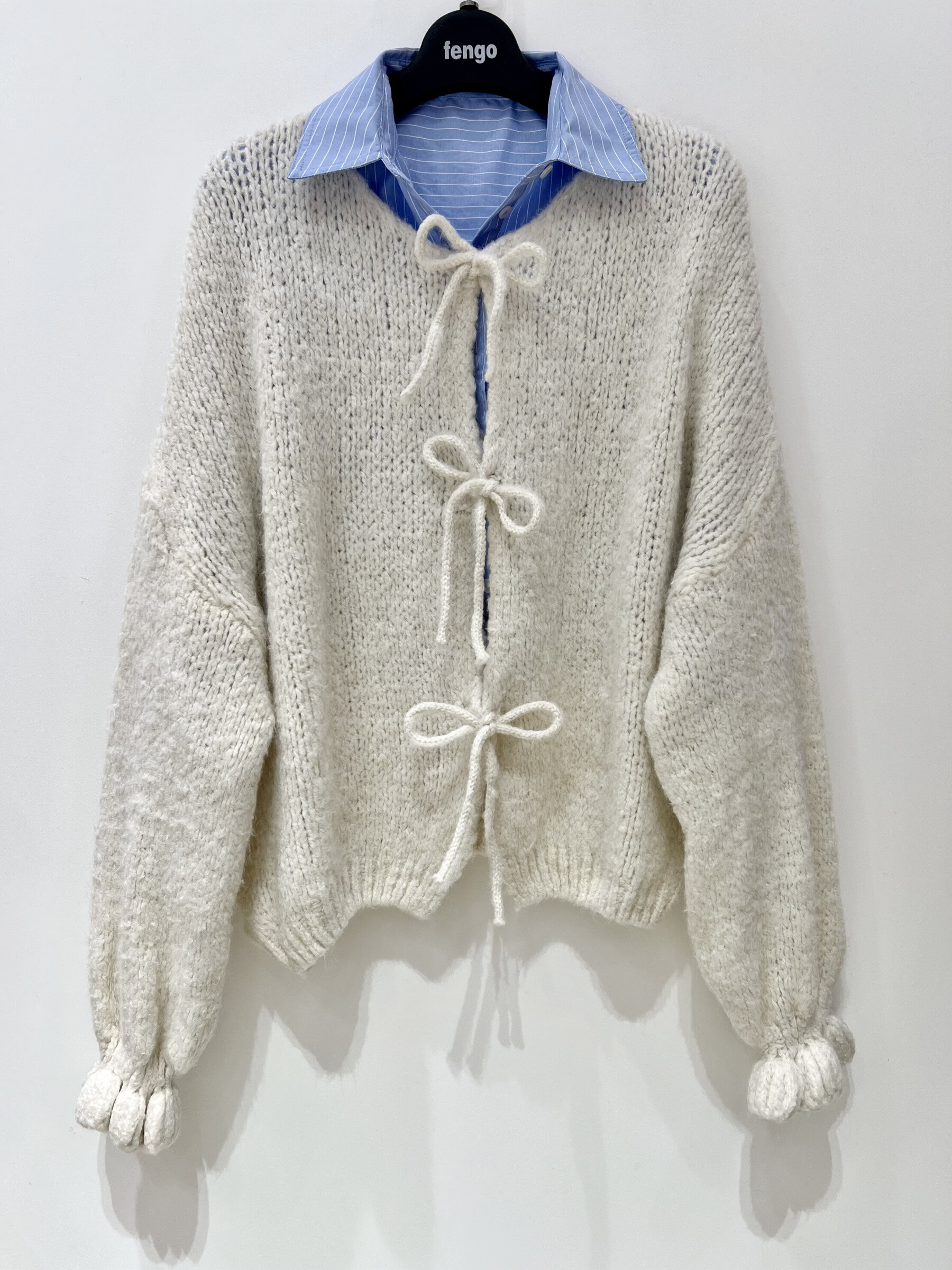 Großhändler Fengo by Pretty Collection - Wollpullover mit kurzen Ärmeln