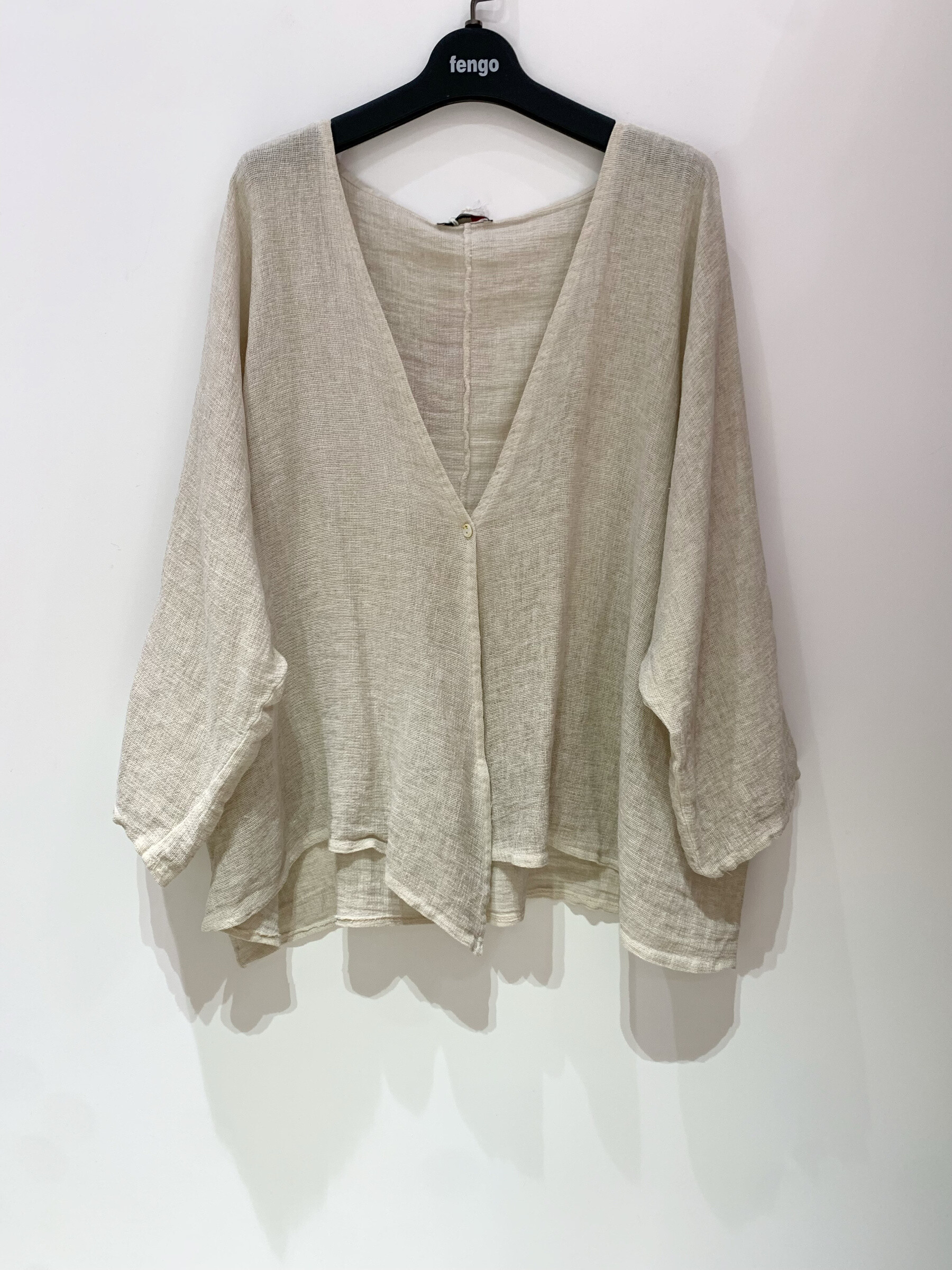 Wholesaler Fengo by Pretty Collection - Casual vest in linen mixture ⁄ cotton