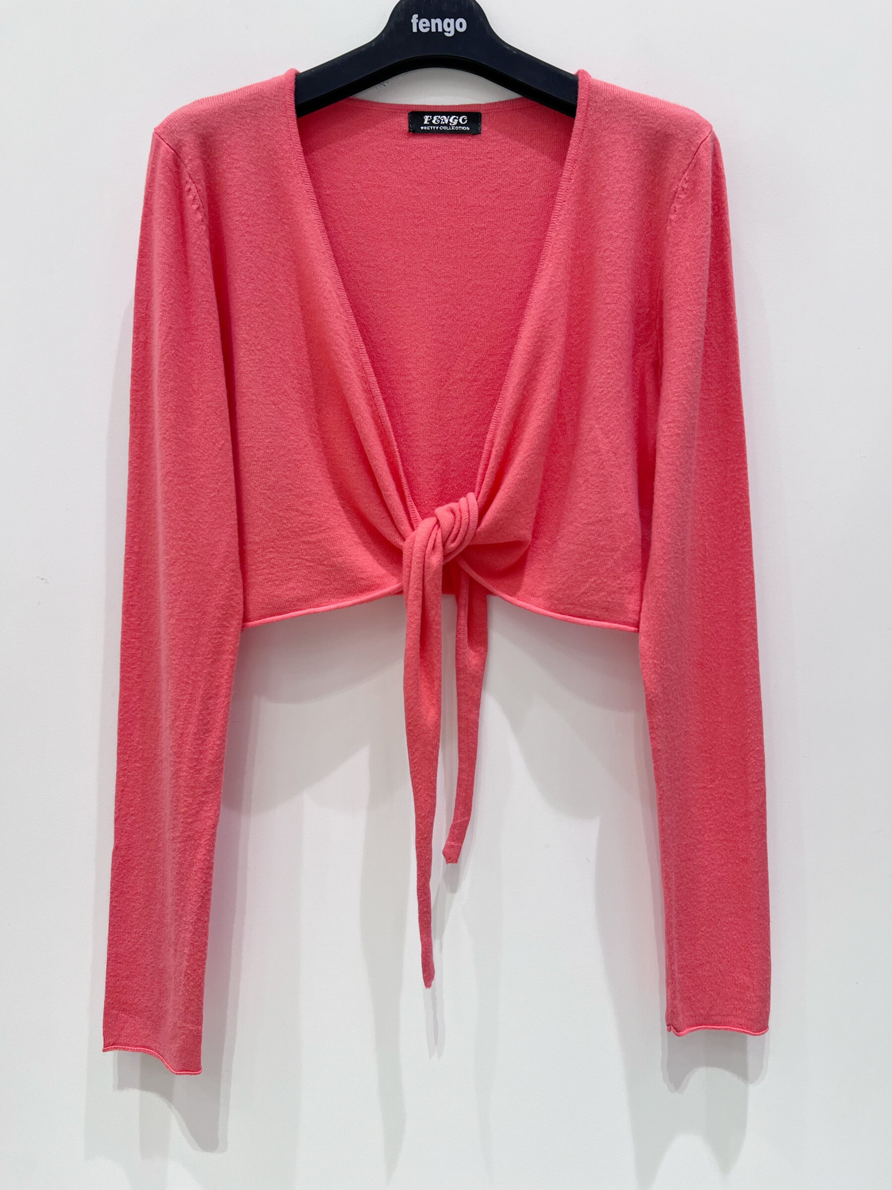 Wholesaler Fengo by Pretty Collection - Bolero to knot in mesh with long sleeves