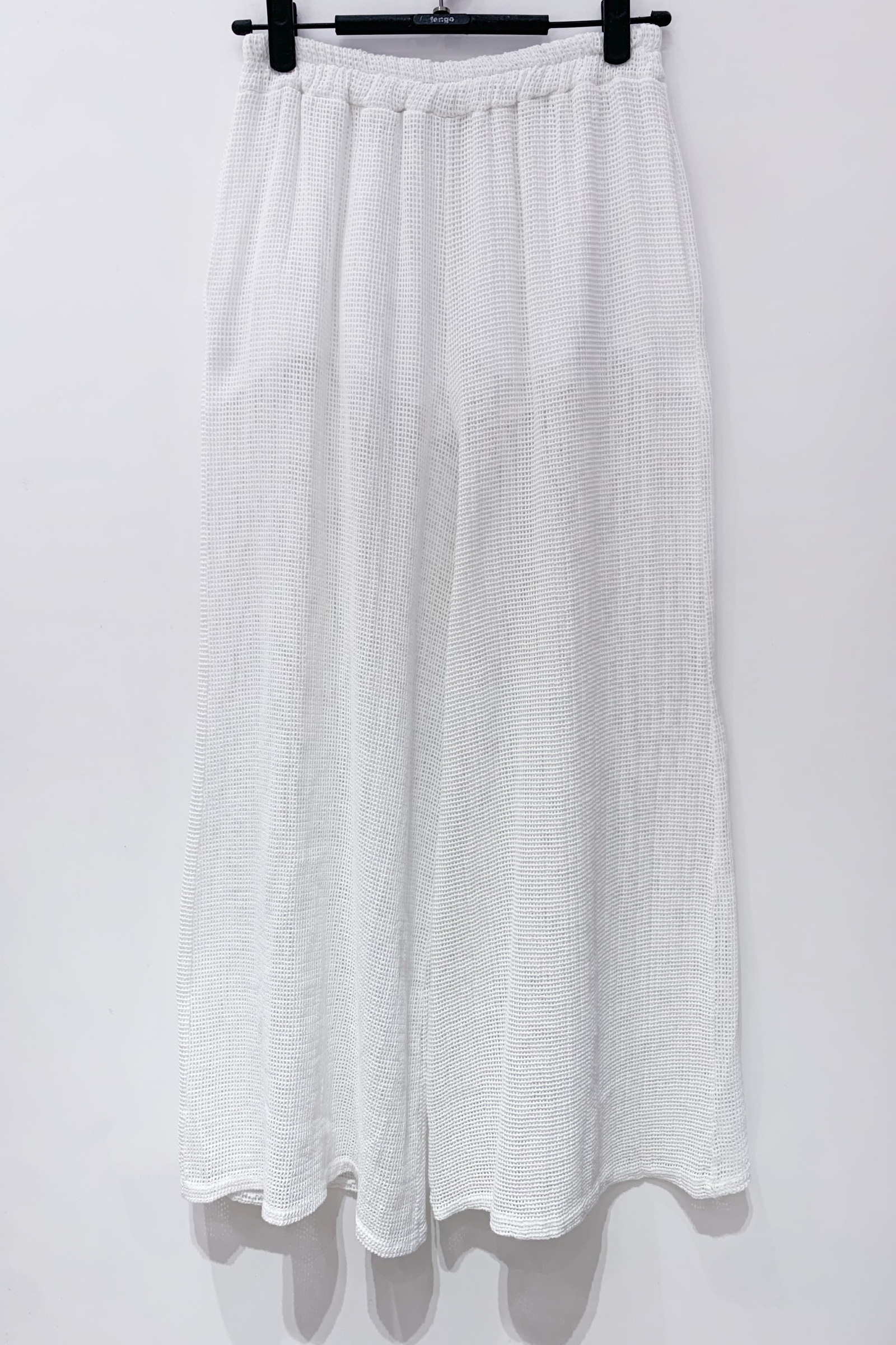 Wholesaler Fengo by Pretty Collection - Flowy pants with openwork cotton texture and cotton voile lining