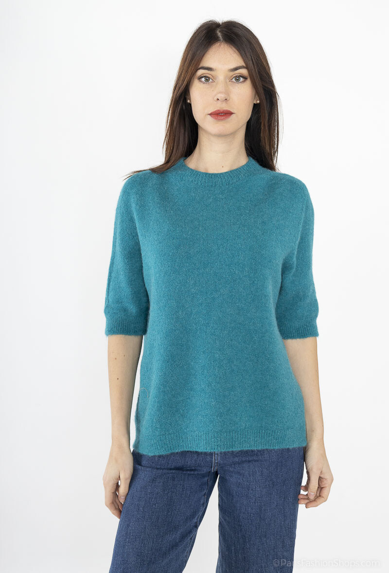 Mayorista Fengo by Pretty Collection - Jersey de manga corta en lana y cabrito mohair. 3D