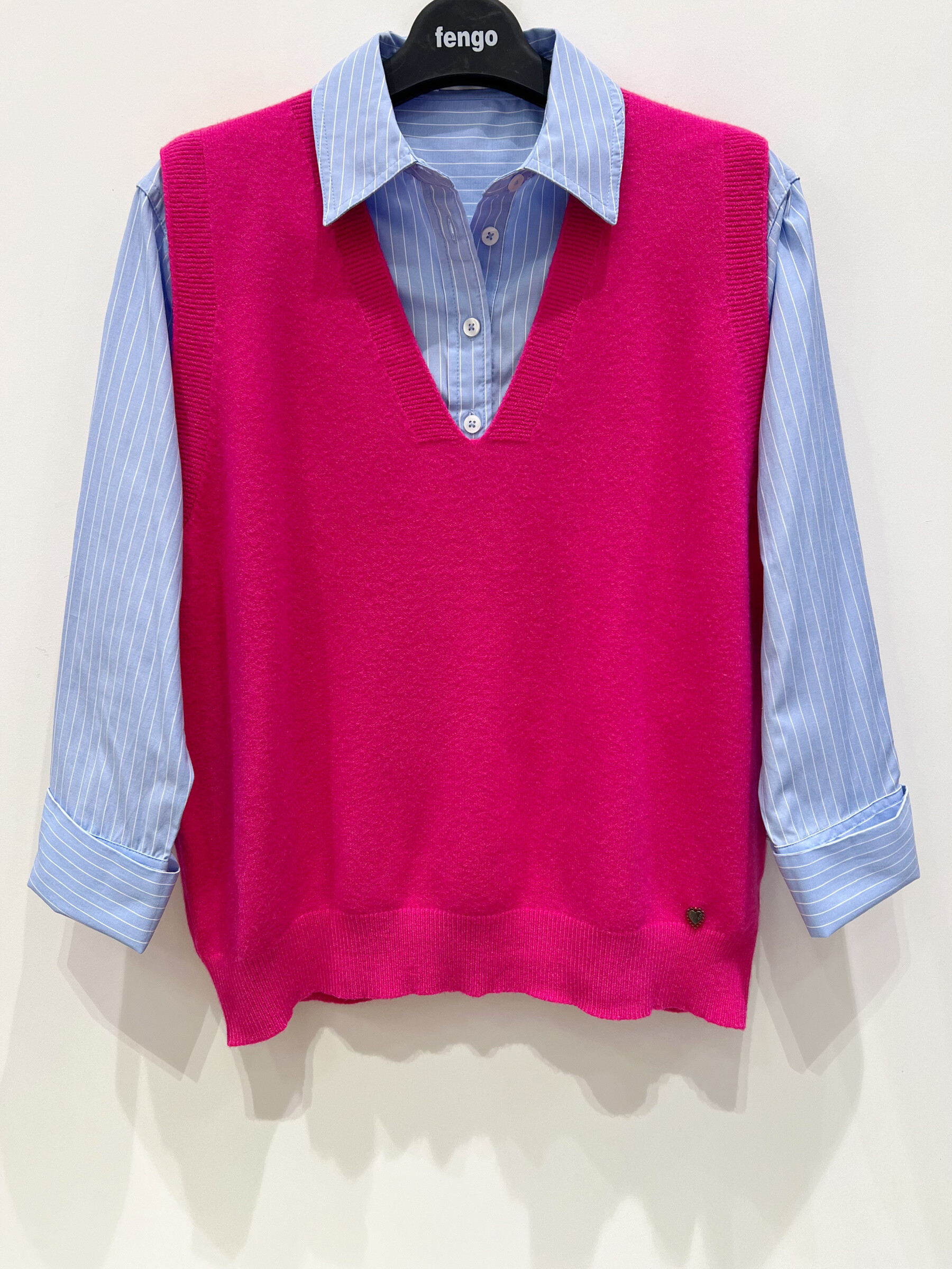 Grossista Fengo by Pretty Collection - Maglia senza maniche con scollo a V