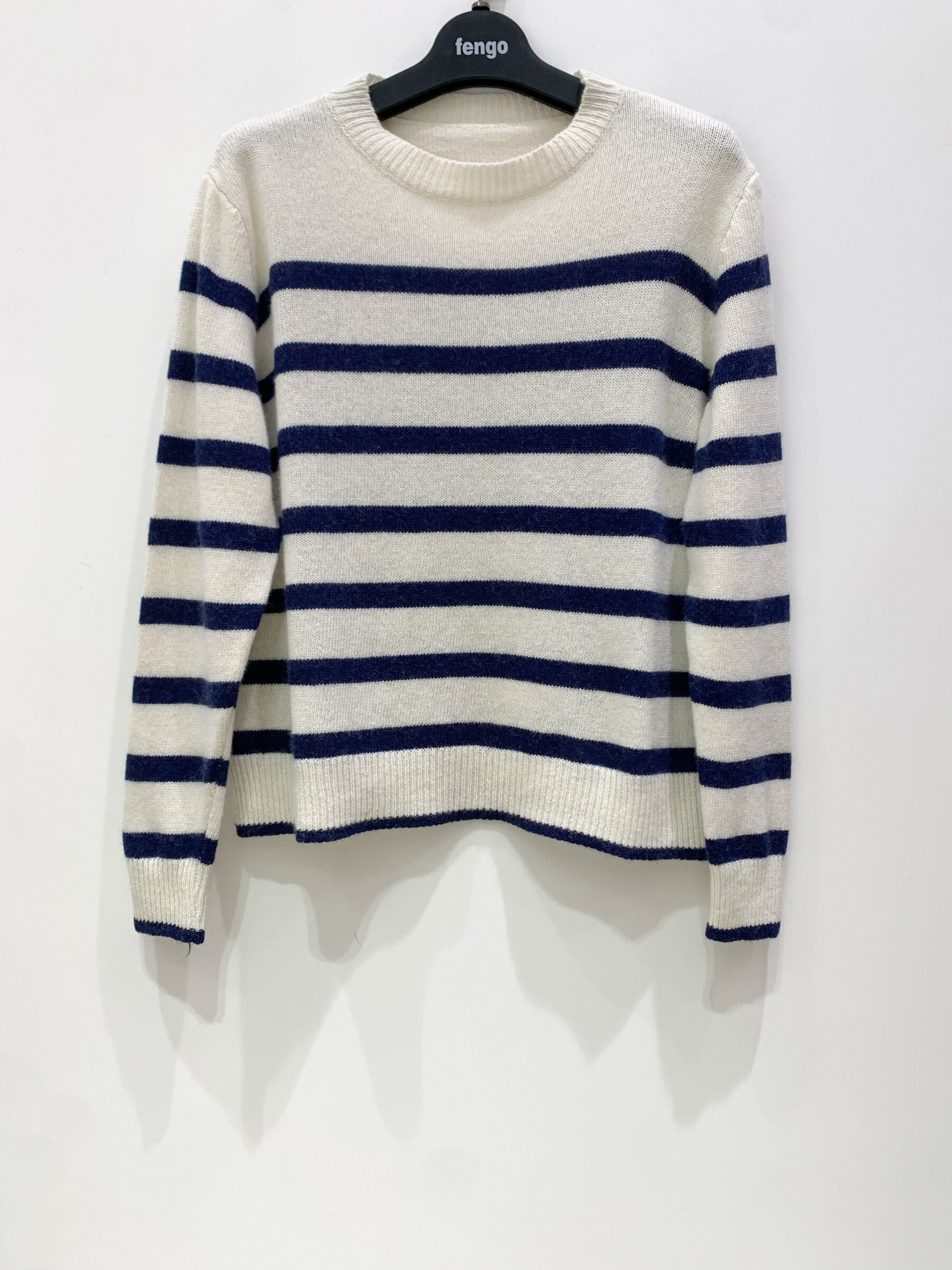 Grossiste Fengo by Pretty Collection - Pull marinière en laine et cachemire
