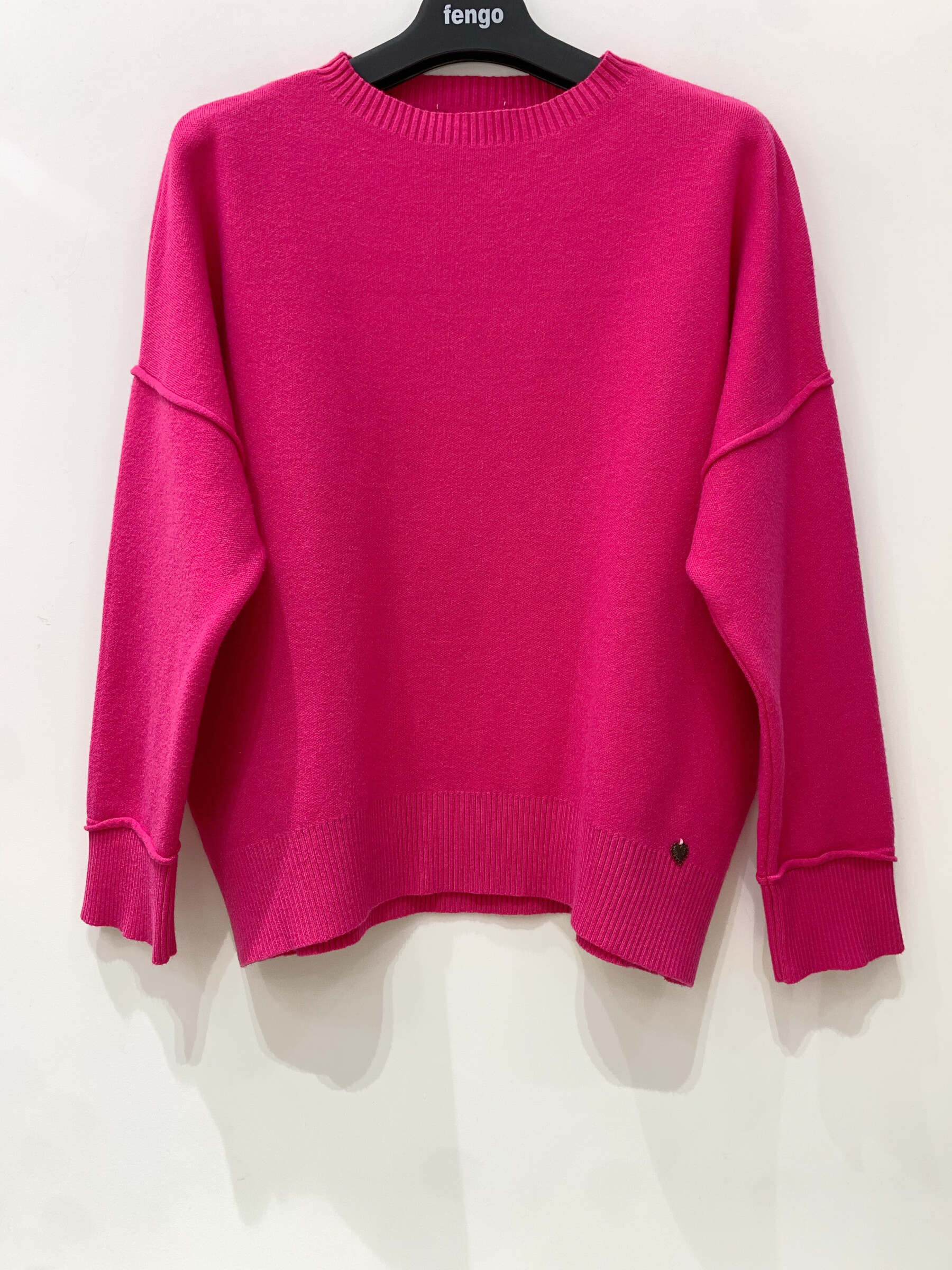 Großhändler Fengo by Pretty Collection - Gestrickter Pullover, Rundhalsausschnitt, lange und tiefe Ärmel