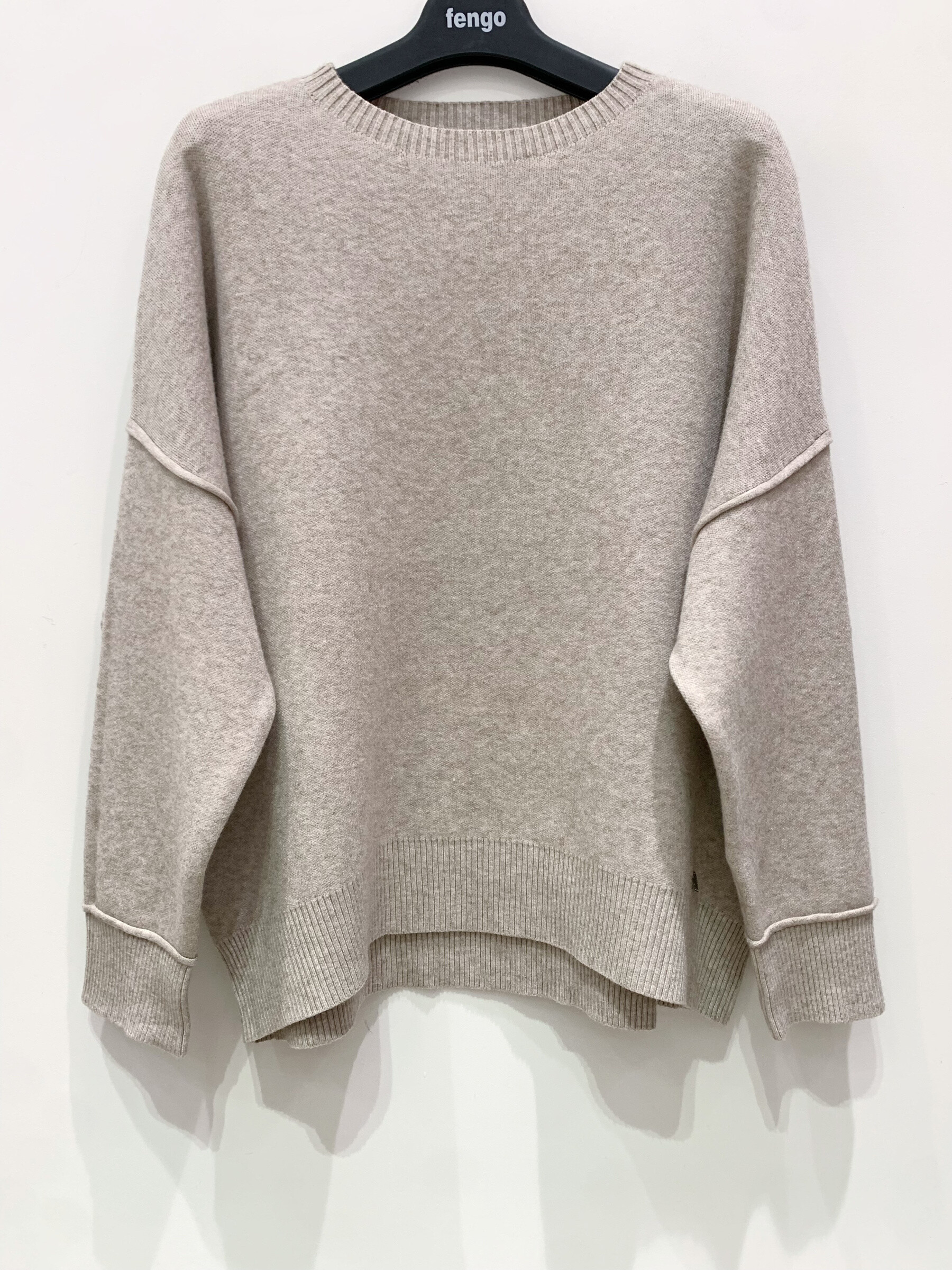 Mayorista Fengo by Pretty Collection - Jersey con cuello redondo y costuras vistas