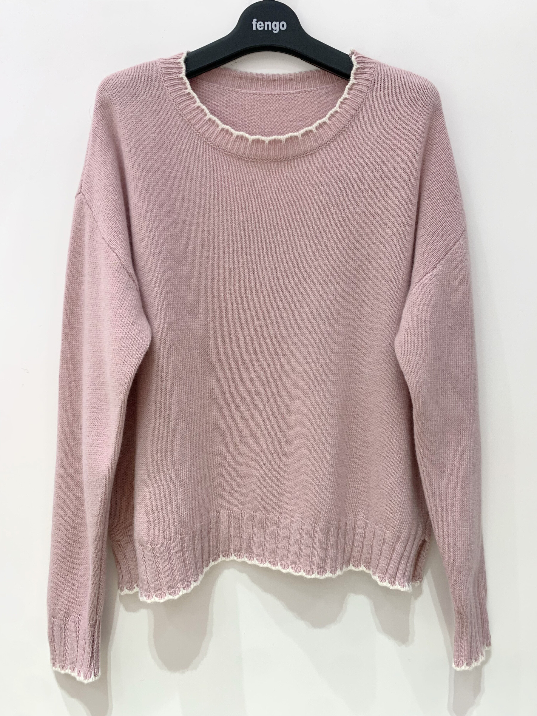 Mayorista Fengo by Pretty Collection - Jersey 3D con ribete bicolor, en mezcla de lana y cachemira