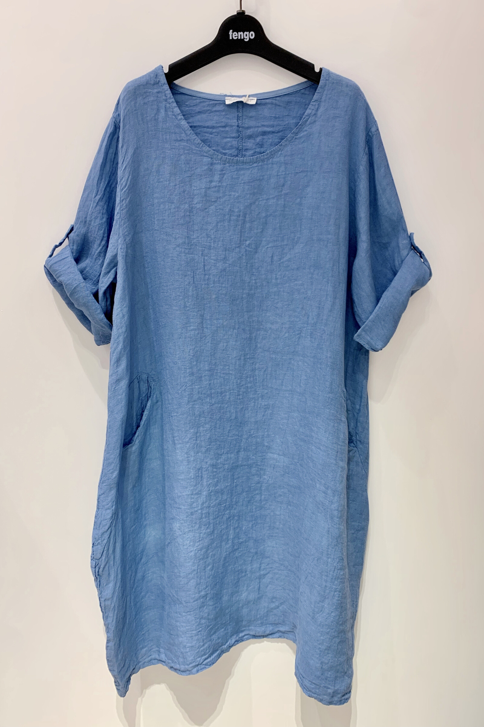Grossiste Fengo by Pretty Collection - Robe large en lin avec 2 poches
