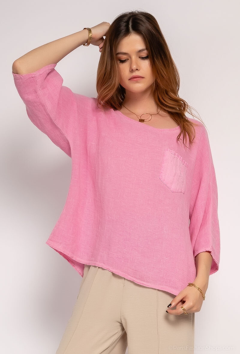 Wholesaler Fengo by Pretty Collection - Lin/cotton t-shirt