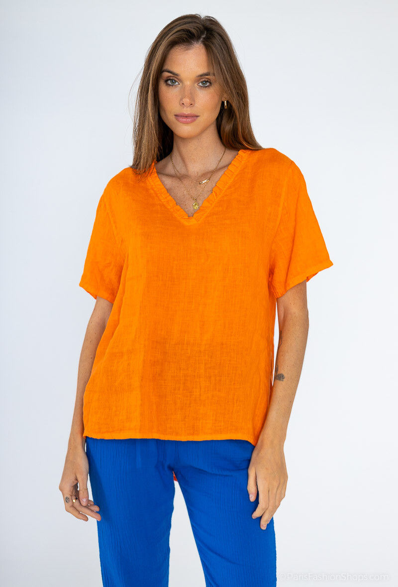 Wholesaler Fengo by Pretty Collection - Linen blouse