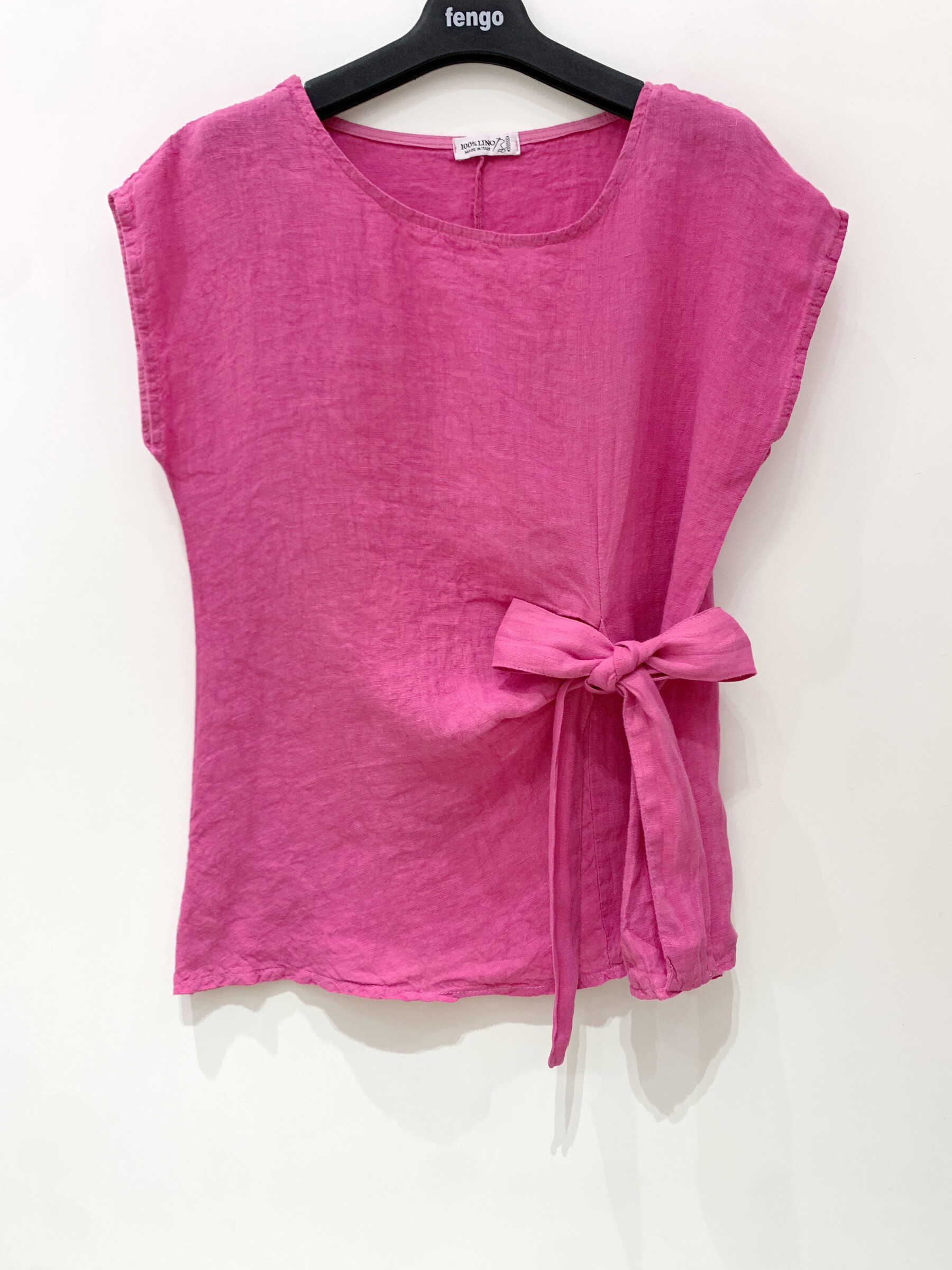 Mayorista Fengo by Pretty Collection - Top de lino sin mangas con nudo