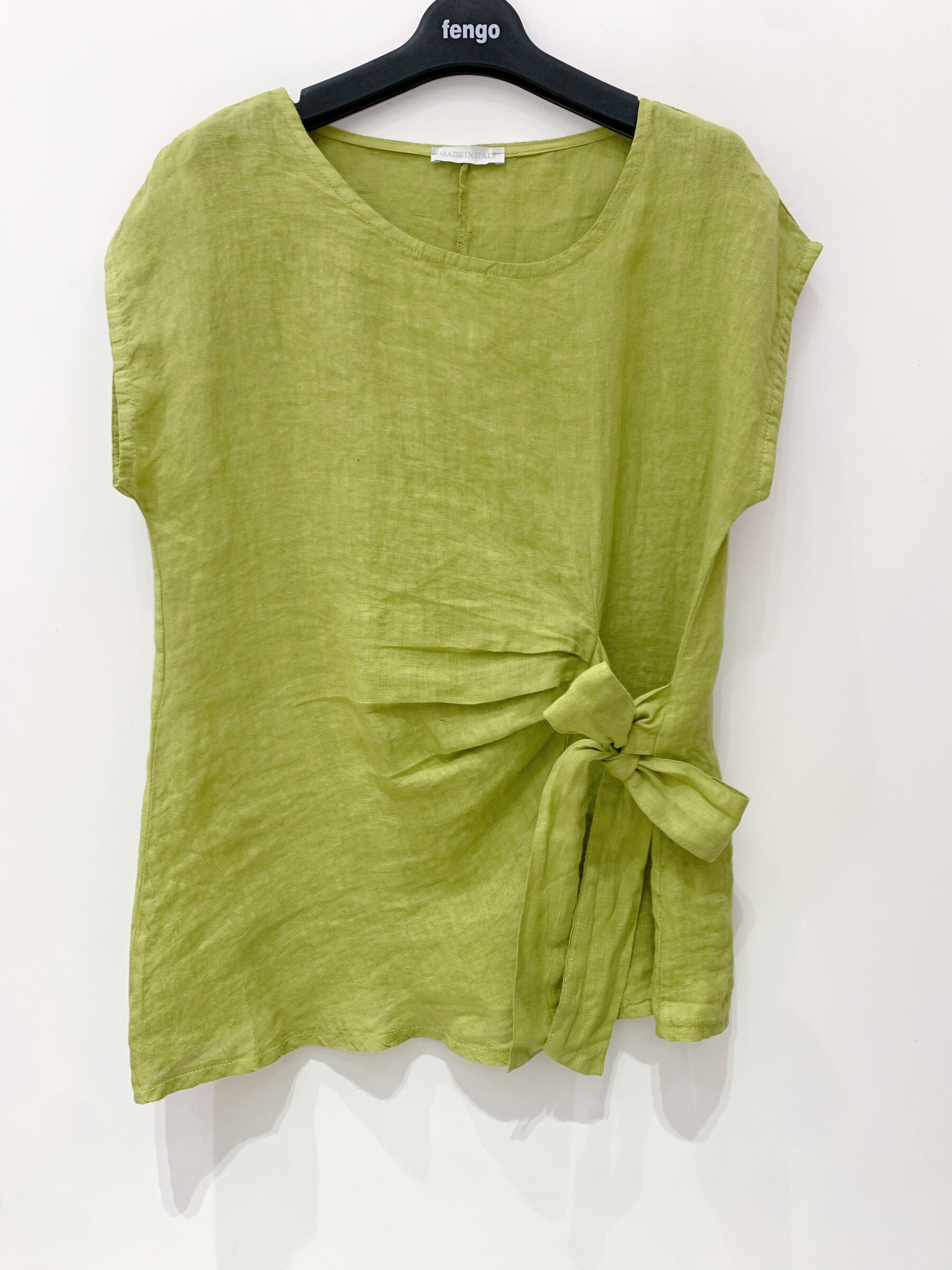 Mayorista Fengo by Pretty Collection - Top de lino sin mangas con nudo