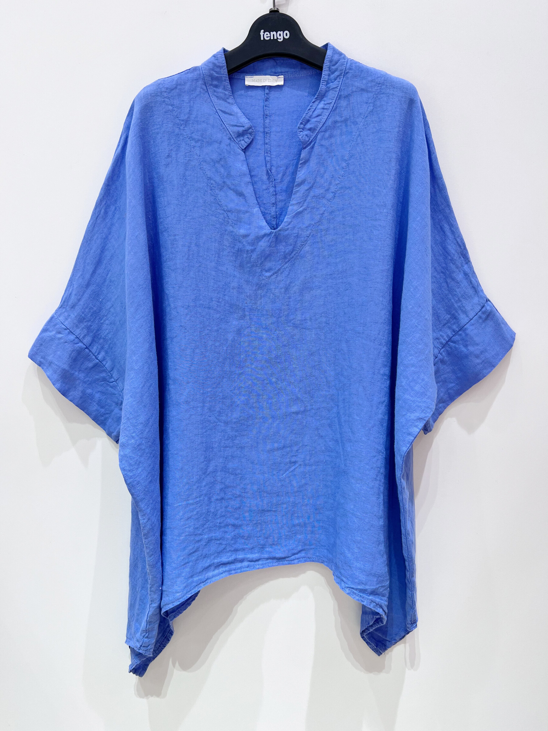 Wholesaler Fengo by Pretty Collection - Wide linen blouse - "poncho"