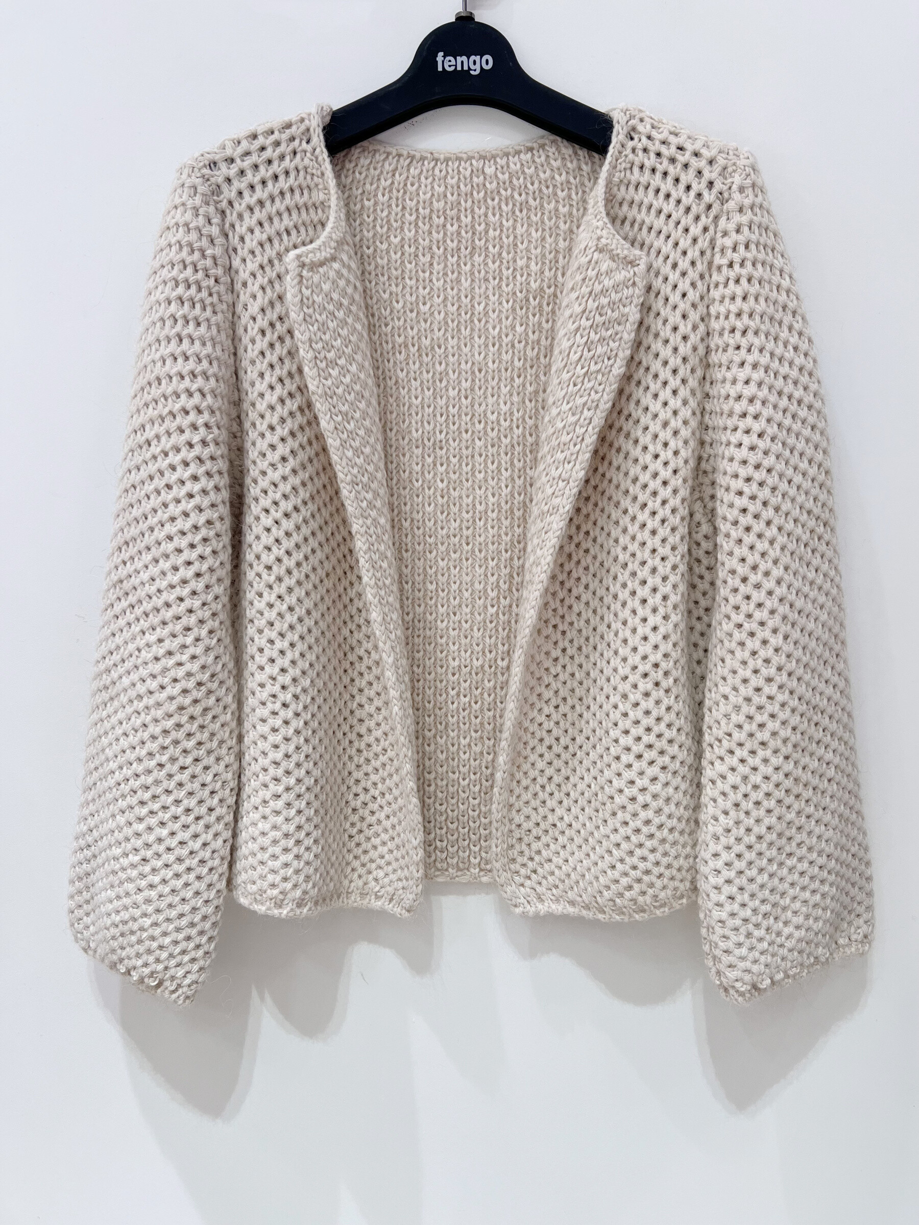 Grossiste Fengo by Pretty Collection - Veste ouverte en laine à manches longues