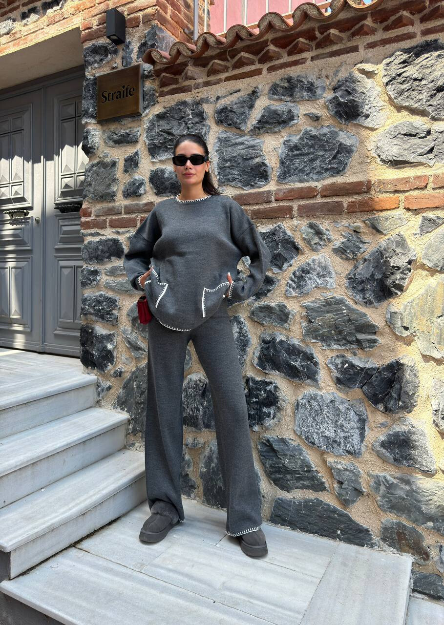 Grossista FENOMEN - Completo in maglia con pantaloni abbinati