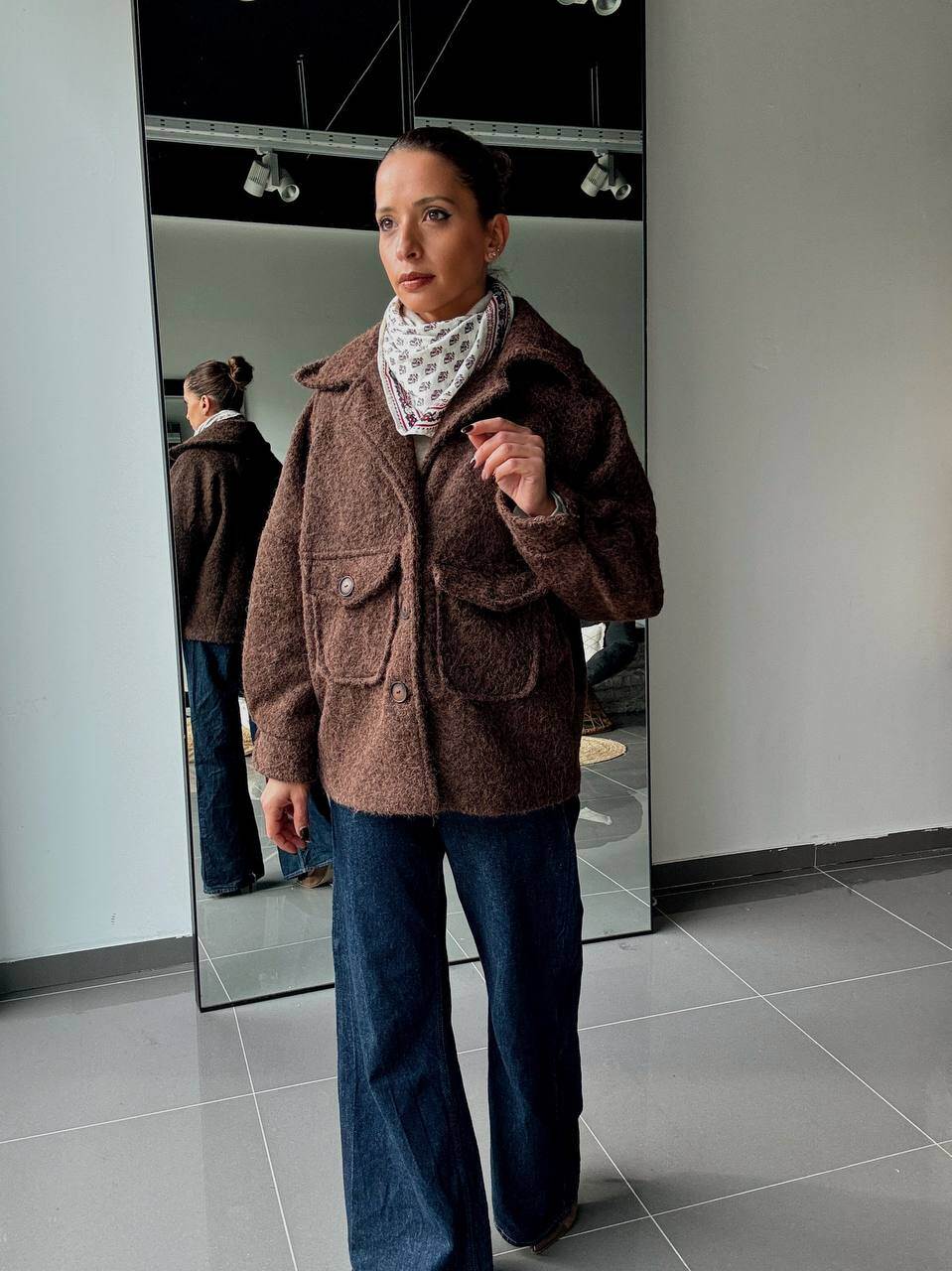 Grossiste ASHILDA PARIS - Manteau texturé avec grandes poches – Free Size