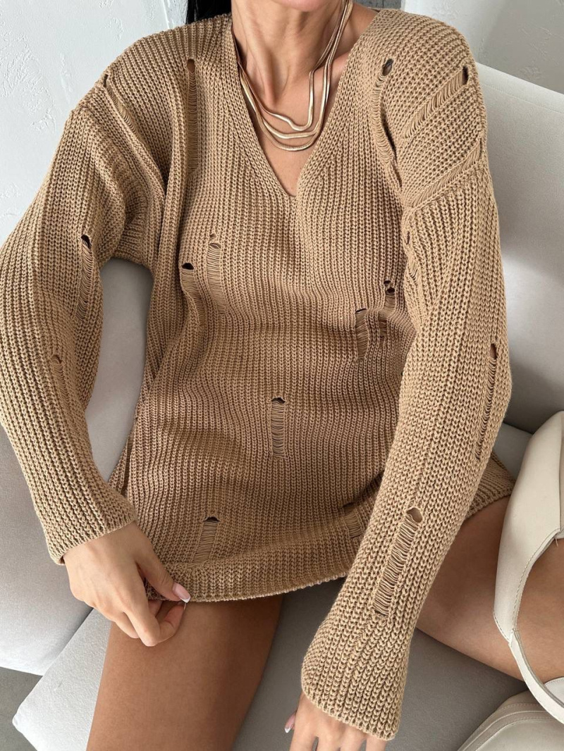 Grossista FENOMEN - MAGLIONE CON SCOLLO A V