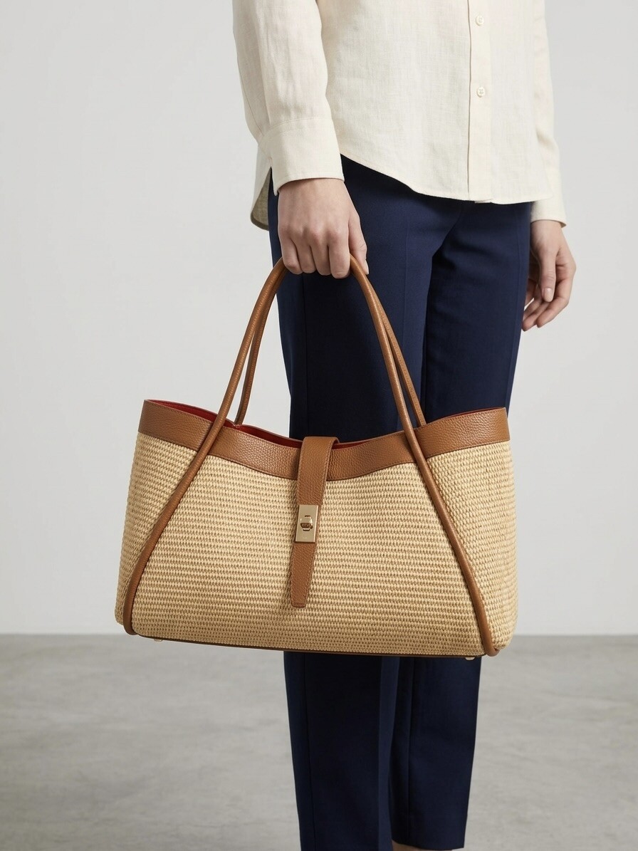 Wholesaler FERRARINA - Elegant, refined, and practical genuine leather bag