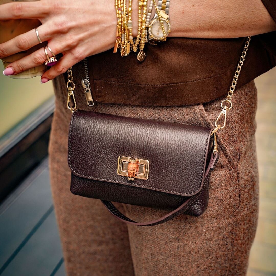 Wholesaler FERRARINA - GENUINE LEATHER HANDBAG
