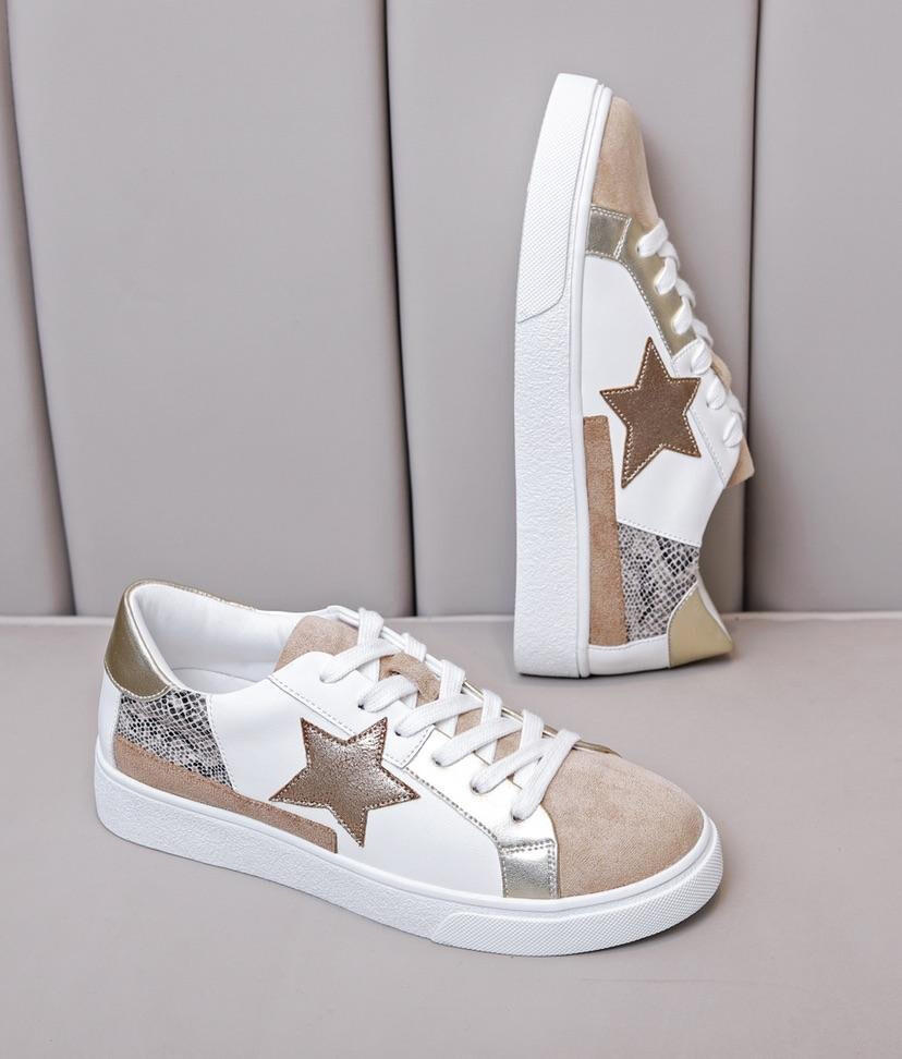Grossista FINDLAY / COVANA - Scarpe da ginnastica color cammello