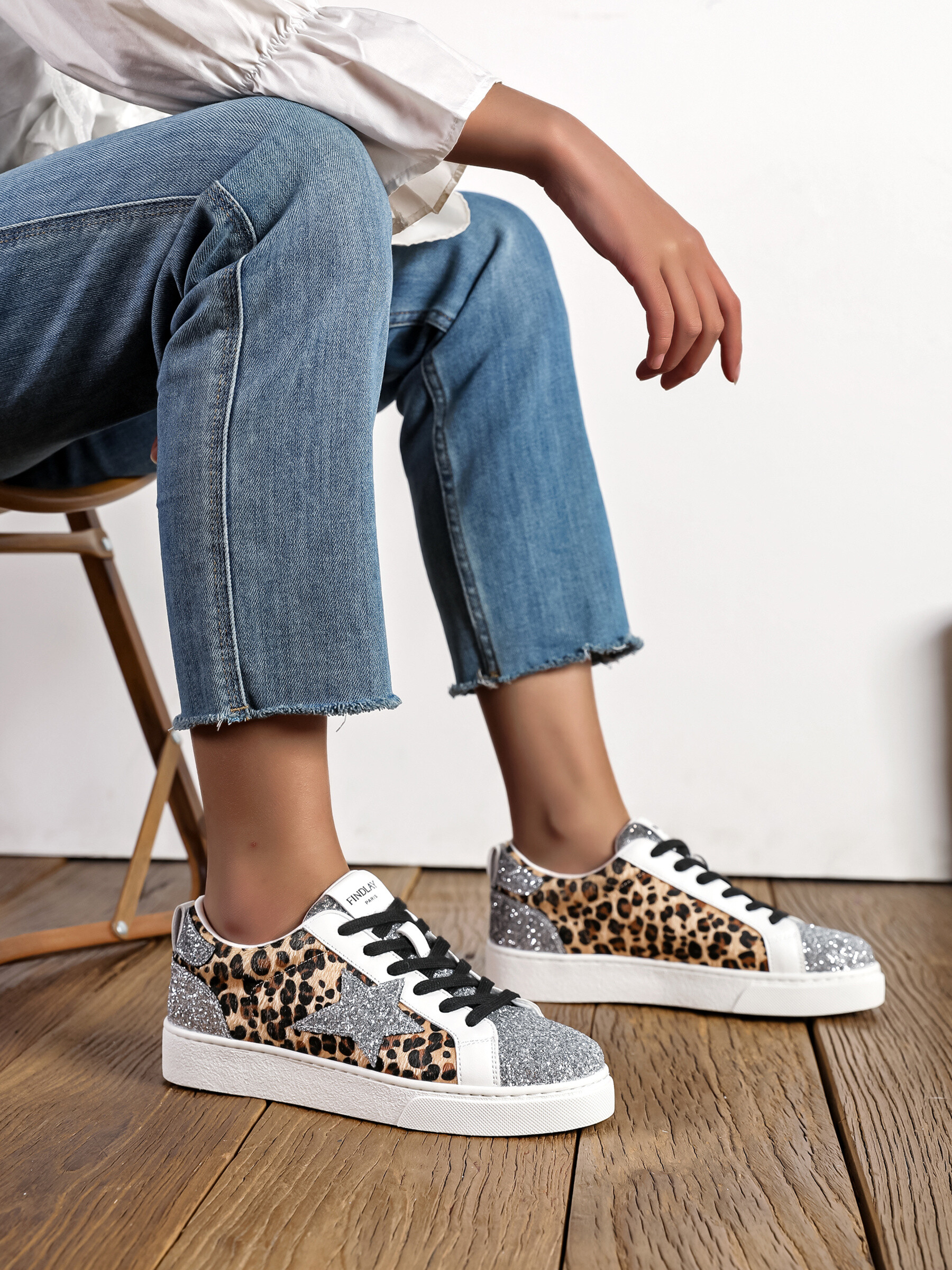 Grossista FINDLAY / COVANA - Sneaker leopardate e paillettes