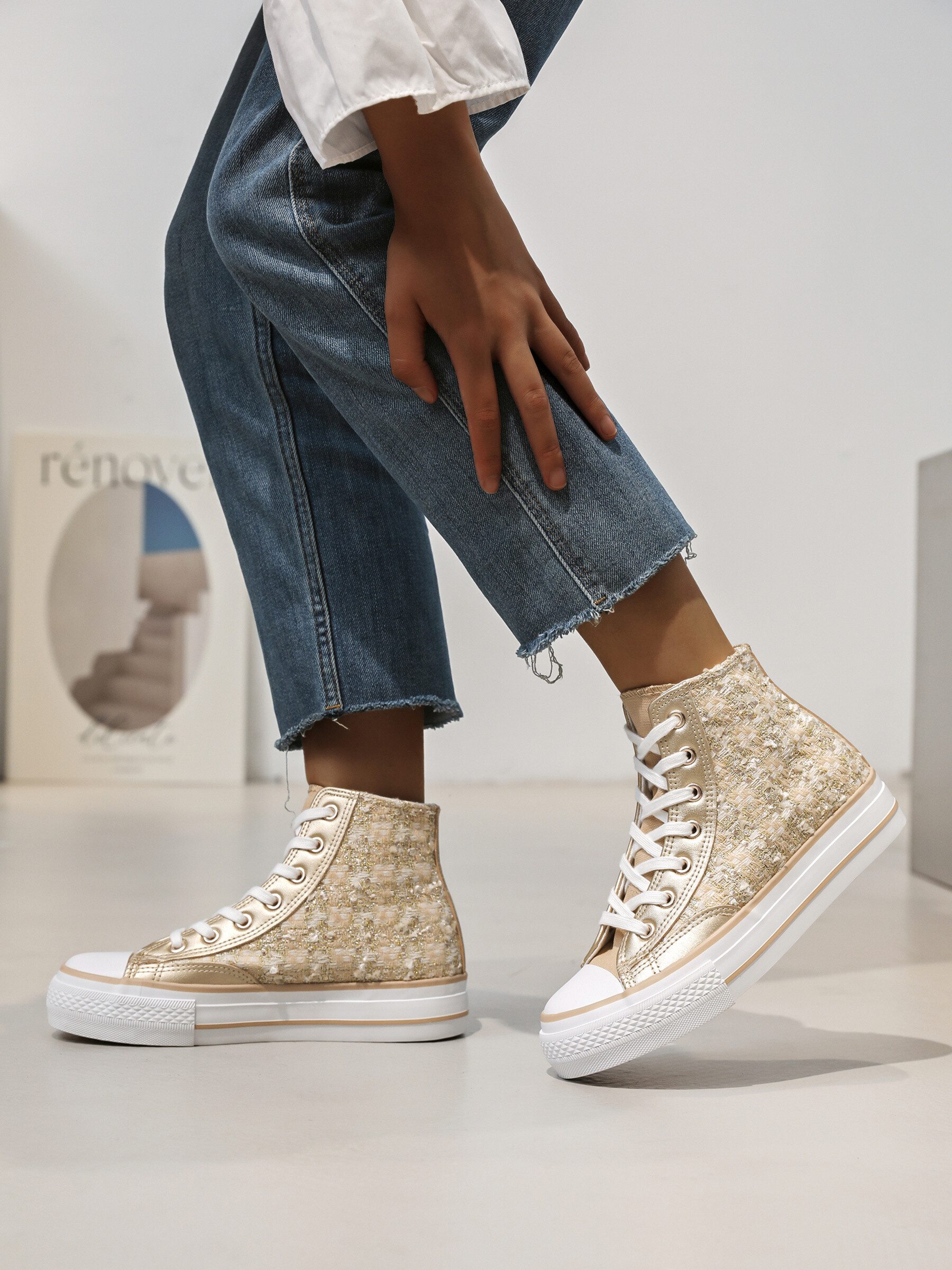 Grossista FINDLAY / COVANA - Sneaker alte in tweed