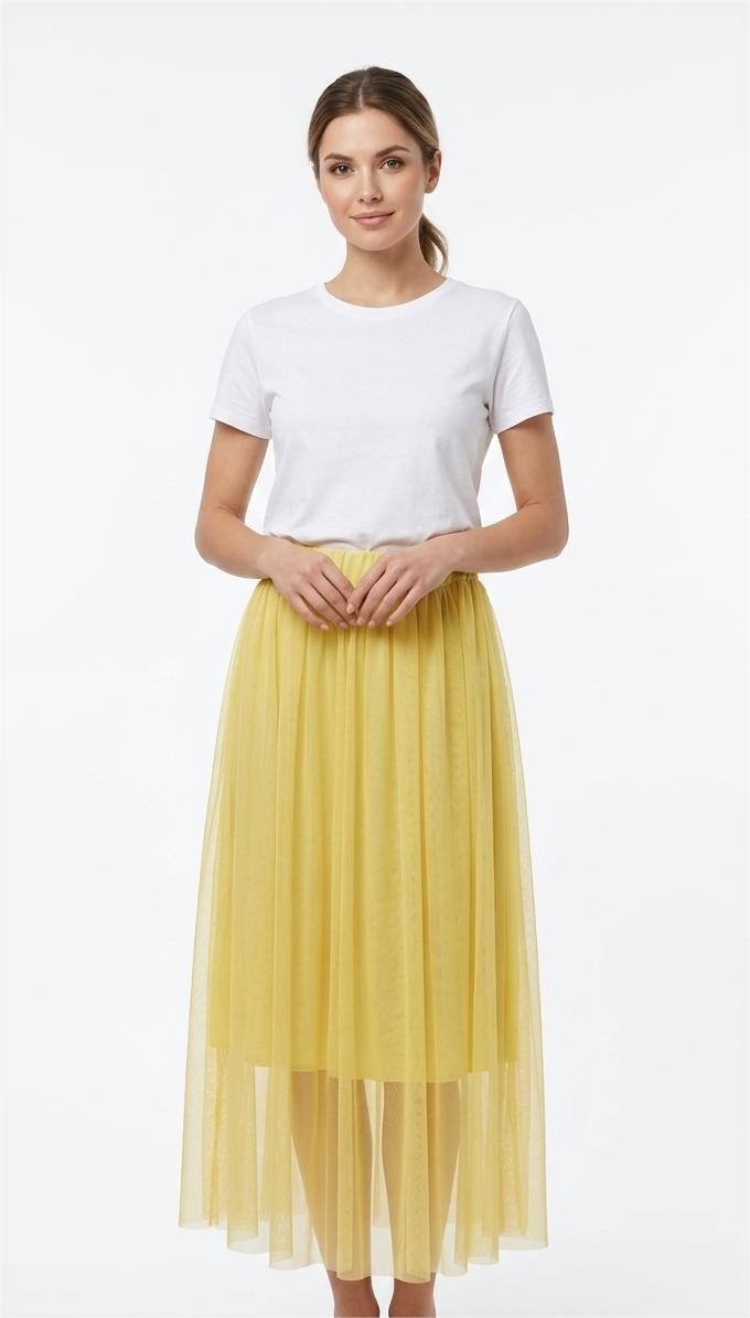 Grossiste FIRSTAGE - Jupe Longue en Tulle Colorée