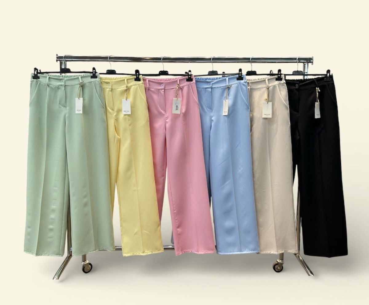 Grossista FIRSTAGE - Pantaloni eleganti diritti con vita elasticizzata