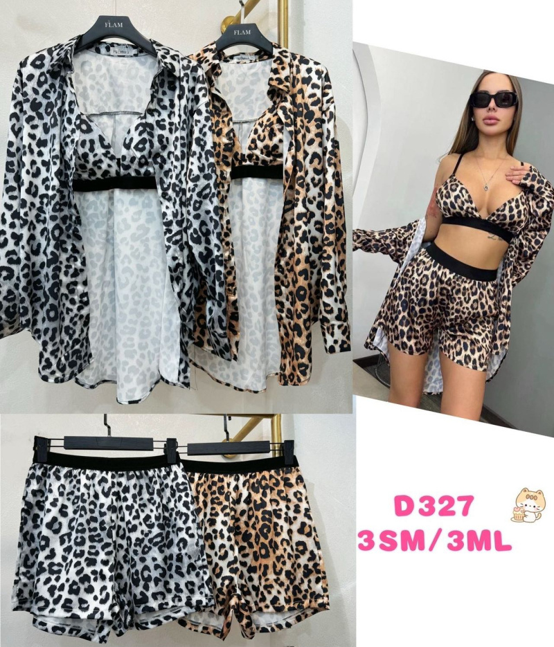 Grossista Flam Mode - Set 3 pezzi leopardato