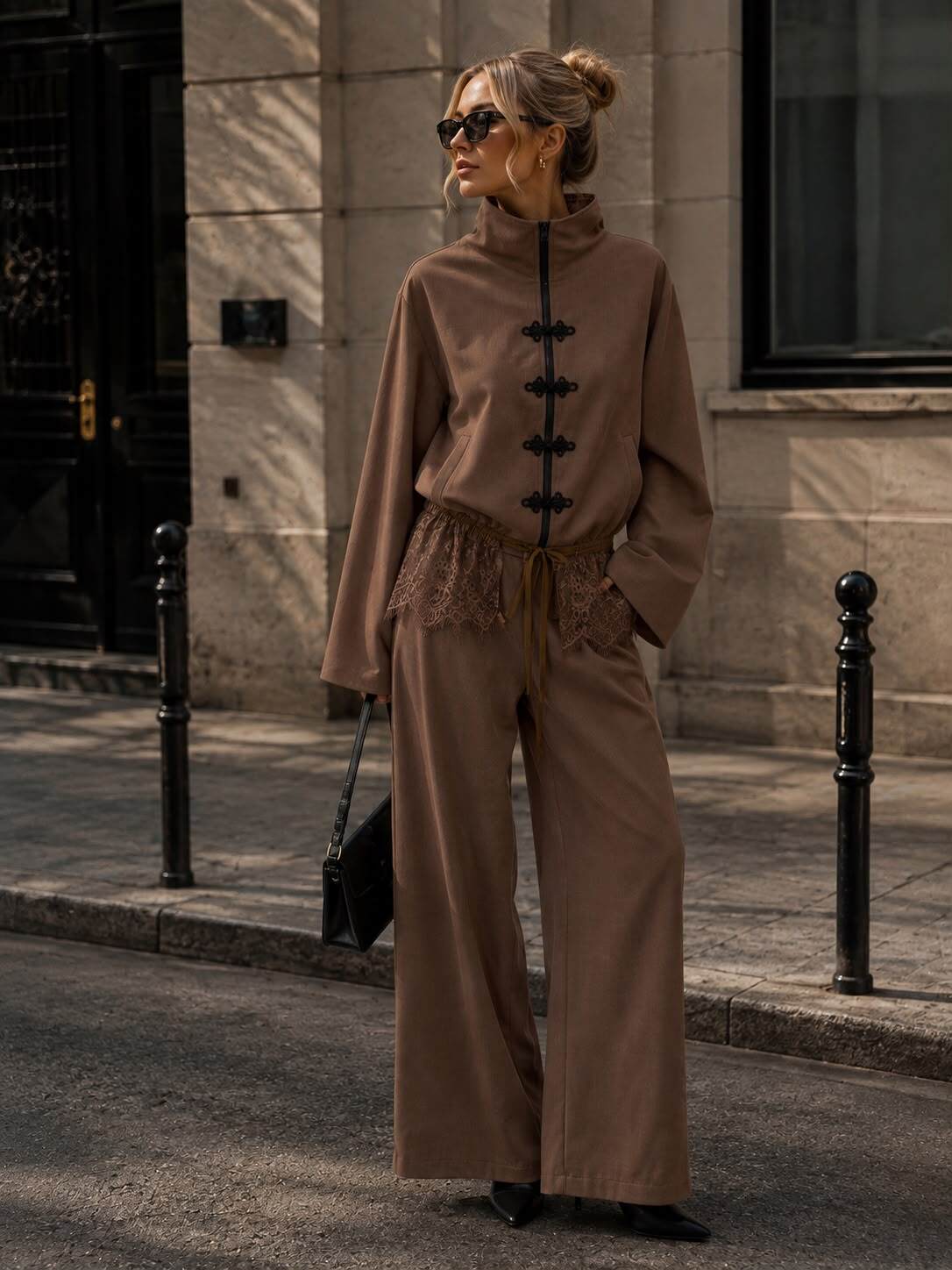 Wholesaler Flam Mode - Lace jacket and pants set