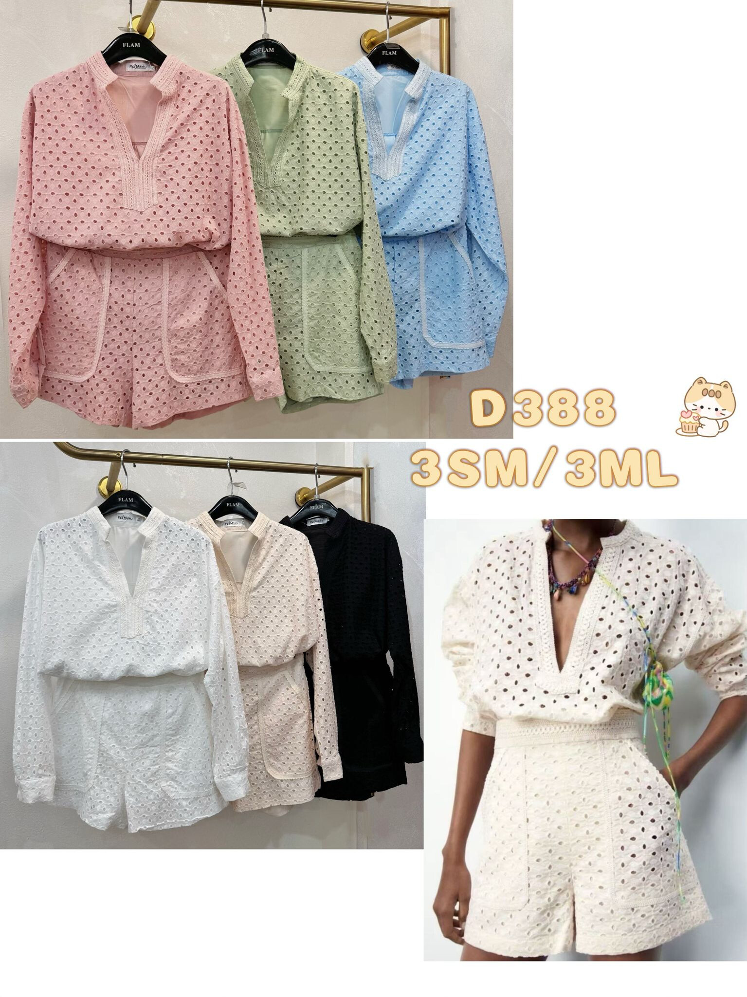 Wholesaler Flam Mode - Shirt and shorts set