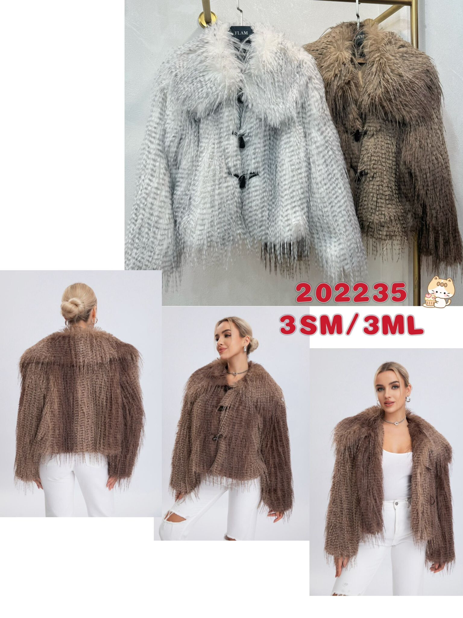 Grossiste Flam Mode - Manteau fausse fourrure