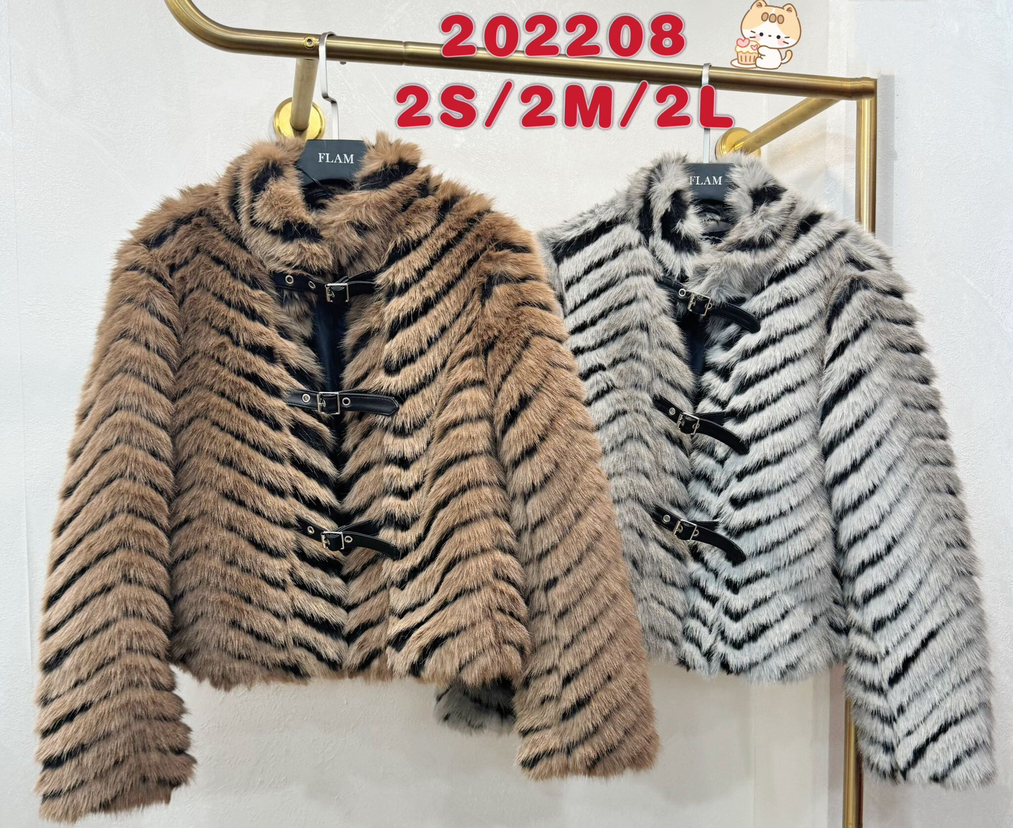 Grossiste Flam Mode - Manteau court fausse fourrure