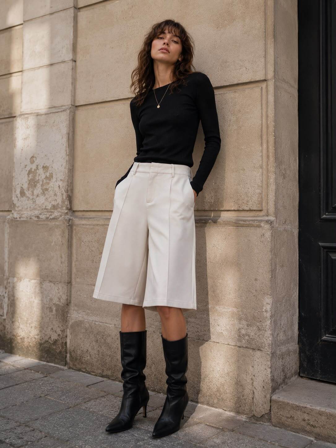 Grossista Flam Mode - Pantaloni corti ampi con pinces