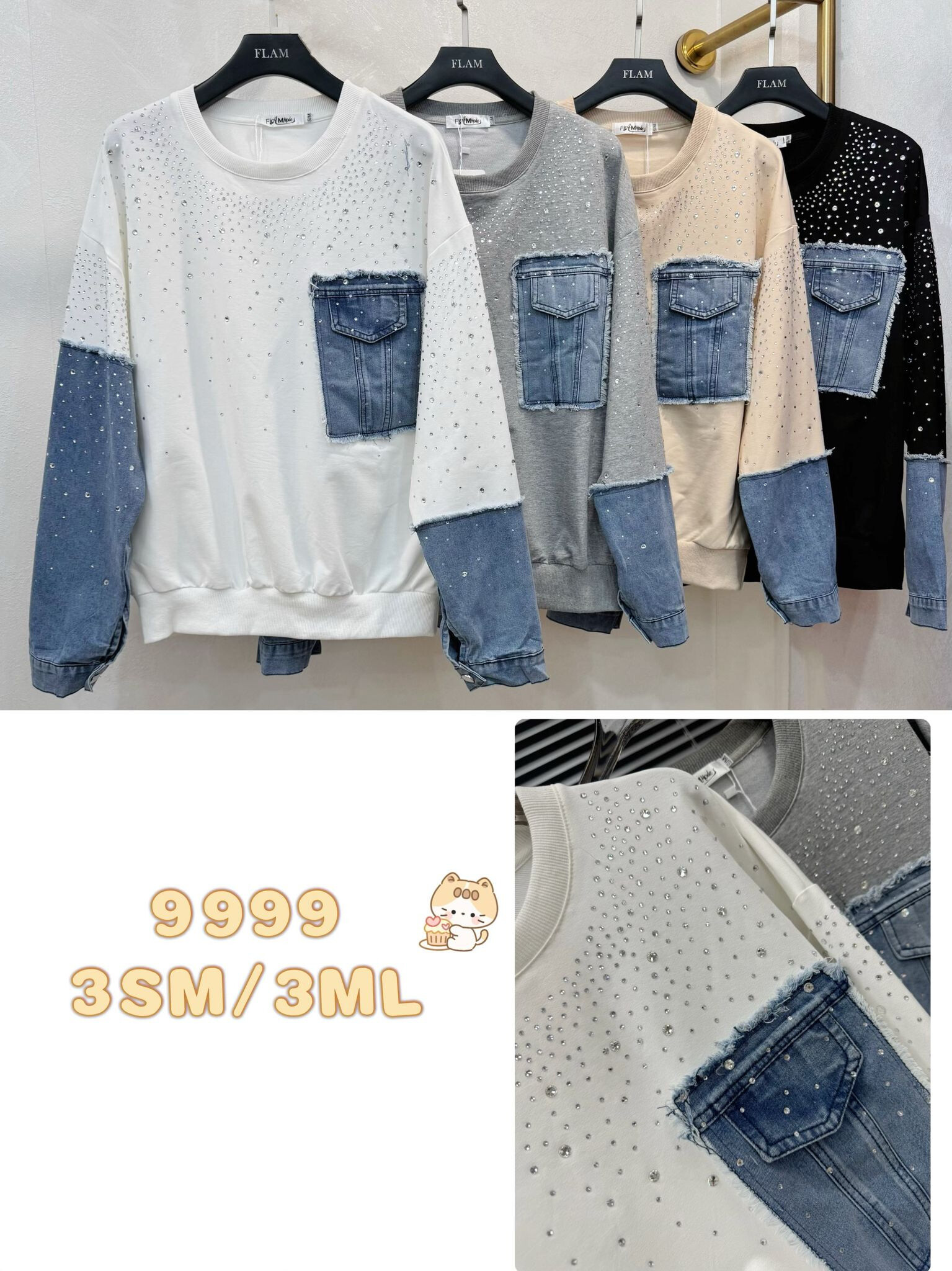 Wholesaler Flam Mode - Bi-material sweater