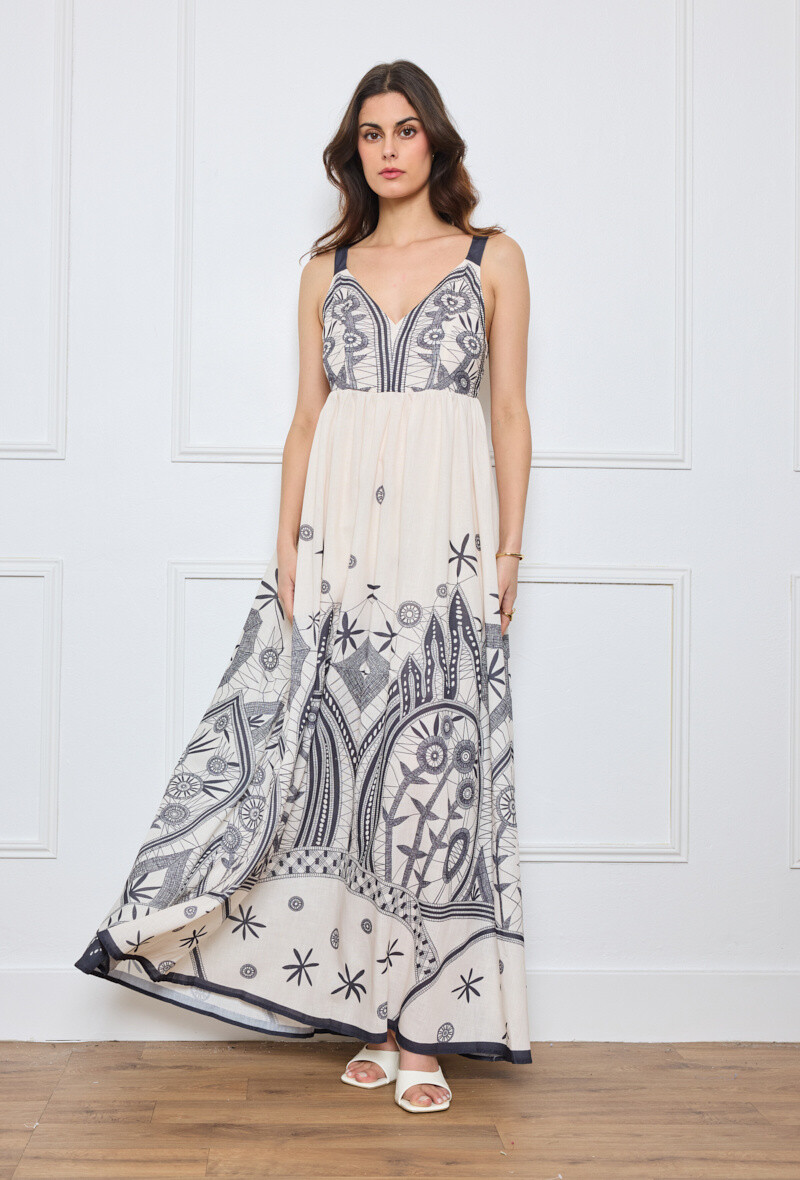 Wholesaler Flam Mode - Long pattern dress