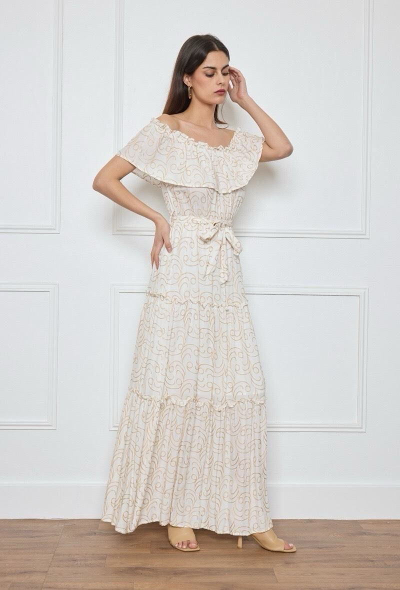 Wholesaler Flam Mode - Long bare shoulder dress