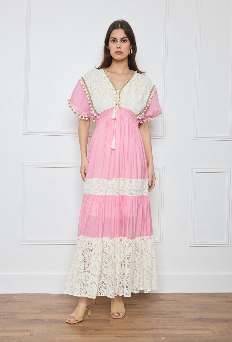Wholesaler Flam Mode - Long dress with lace details