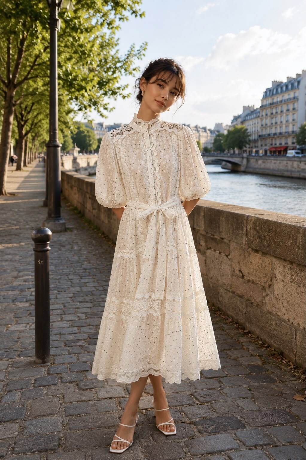 Wholesaler Flam Mode - Bohemian lace maxi dress