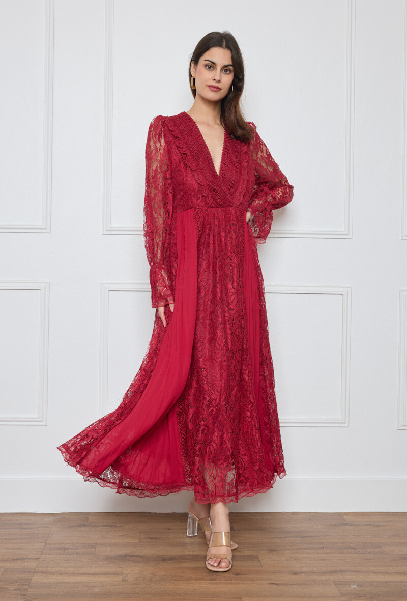 Wholesaler Flam Mode - Long dress with lace details
