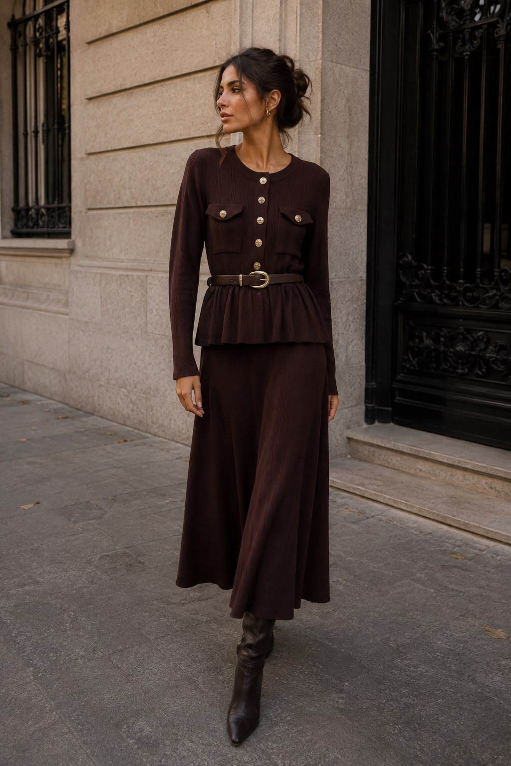 Großhändler Flam Mode - Langes Kleid mit Rüschen