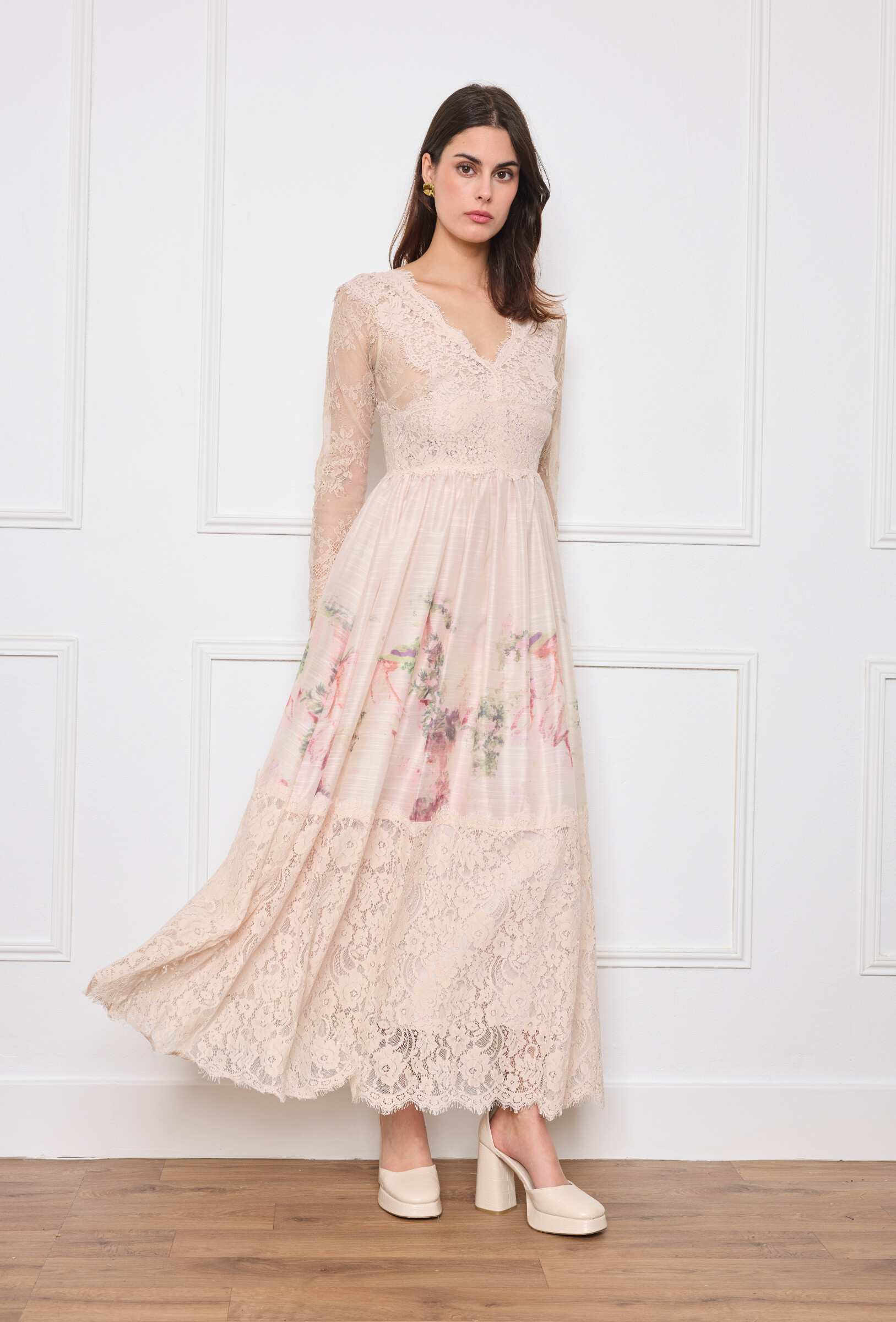 Wholesaler Flam Mode - Long dress with lace
