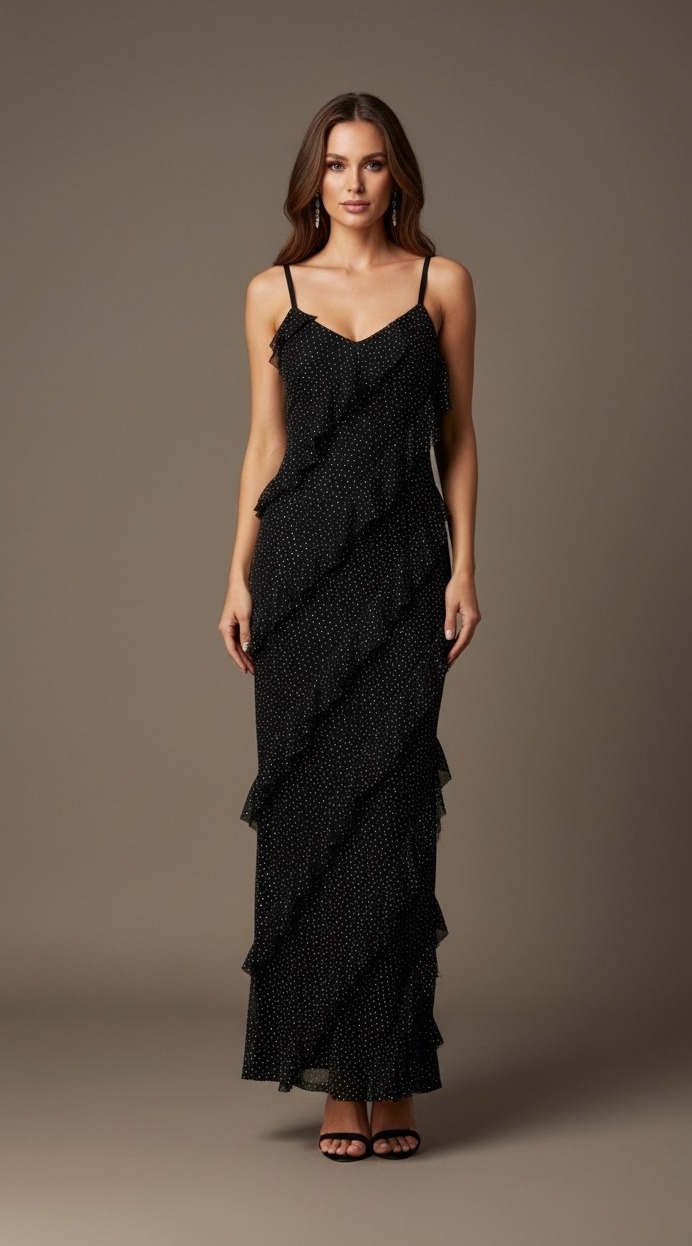 Grossiste Flam Mode - Robe longue à volants