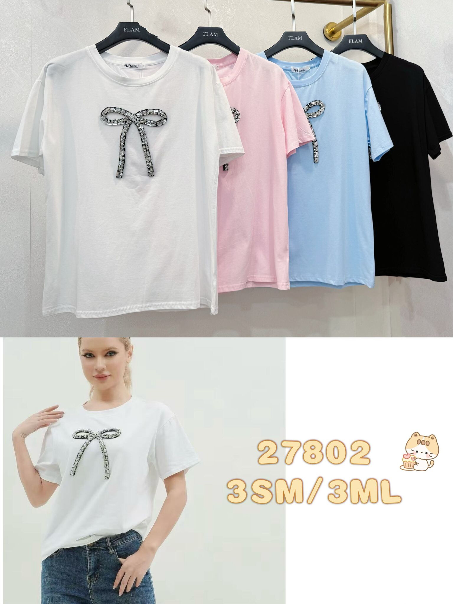 Wholesaler Flam Mode - Rhineard bow t-shirt
