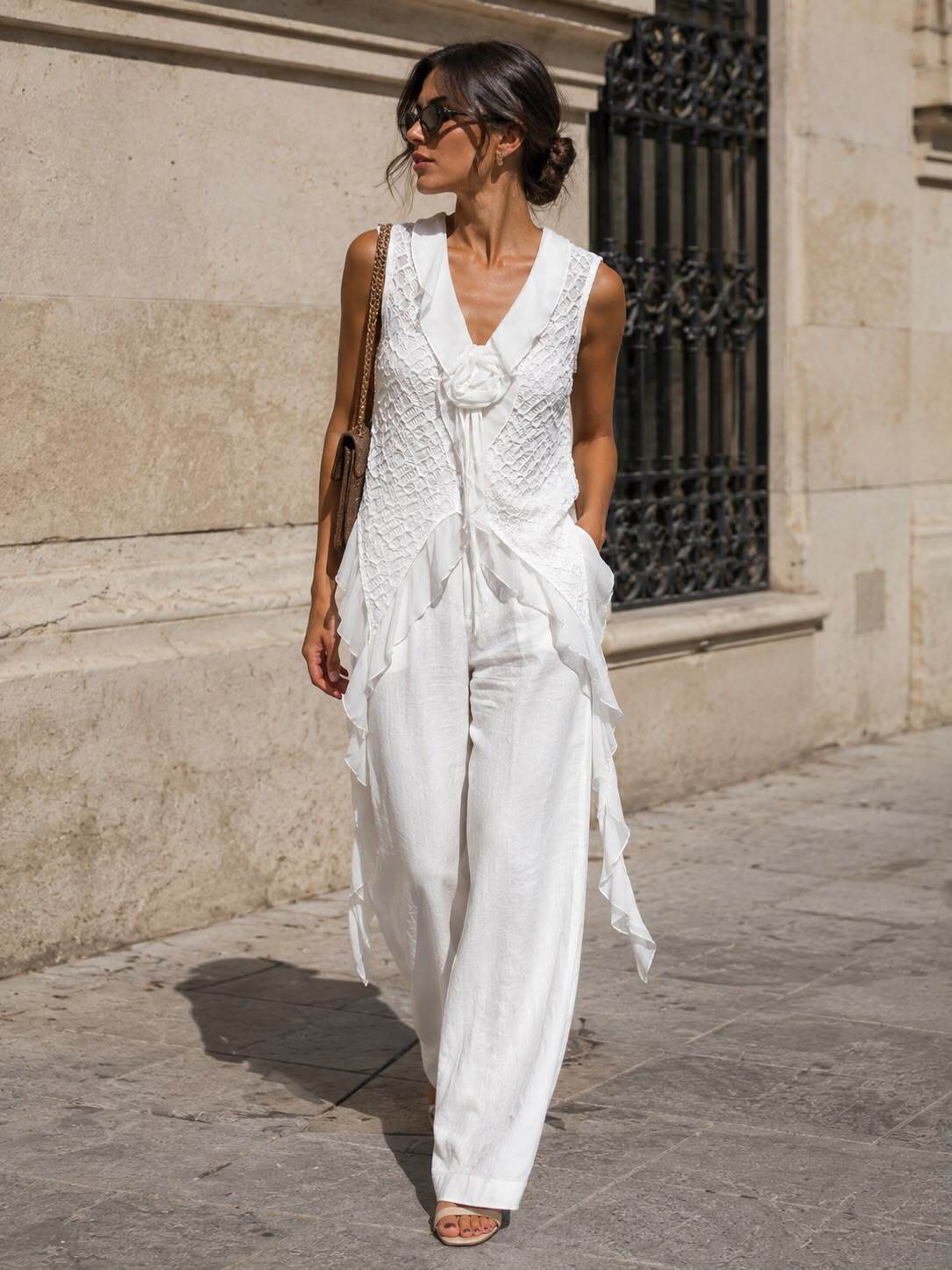 Grossiste Flam Mode - Top texturé à fleur