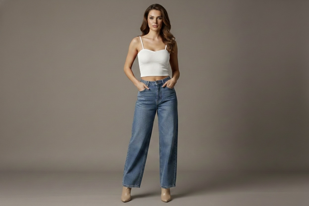 The 2003 model is a must-have crop top, combining simplicity and elegance. Crafted from soft, stretchy ribbed knit, it perfectly hugs the silhouette while offering excellent comfort.
Its sweetheart neckline subtly enhances the bust, while the thin straps add a feminine and delicate touch. Its short cut makes it easy to pair with high-waisted jeans, a skirt, or under a jacket for a more dressed-up look.
A chic and versatile basic, perfect for completing any outfit.