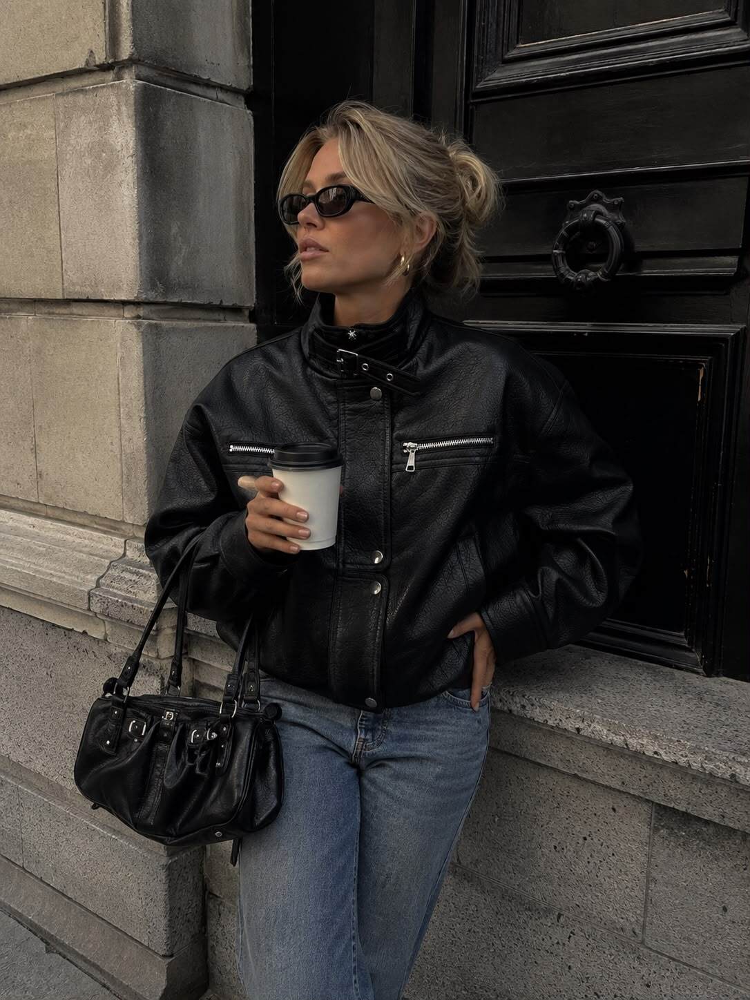 Grossiste Flam Mode - Veste biker courte