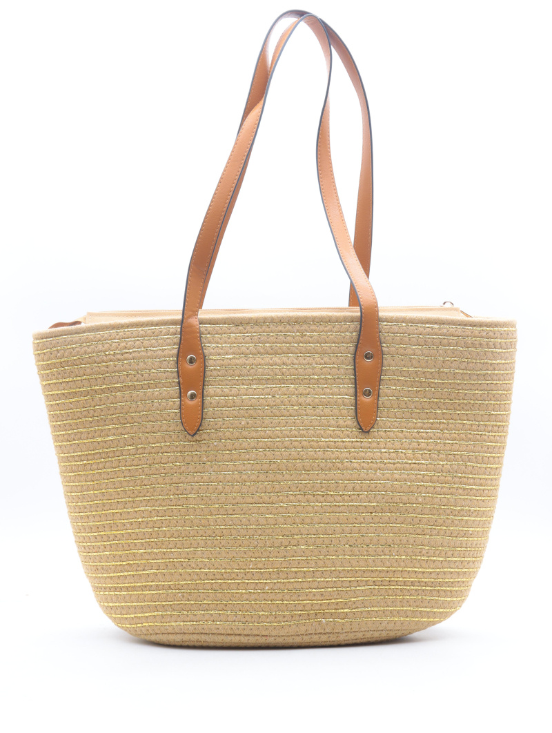 Wholesaler Flora & Co - straw tote bag