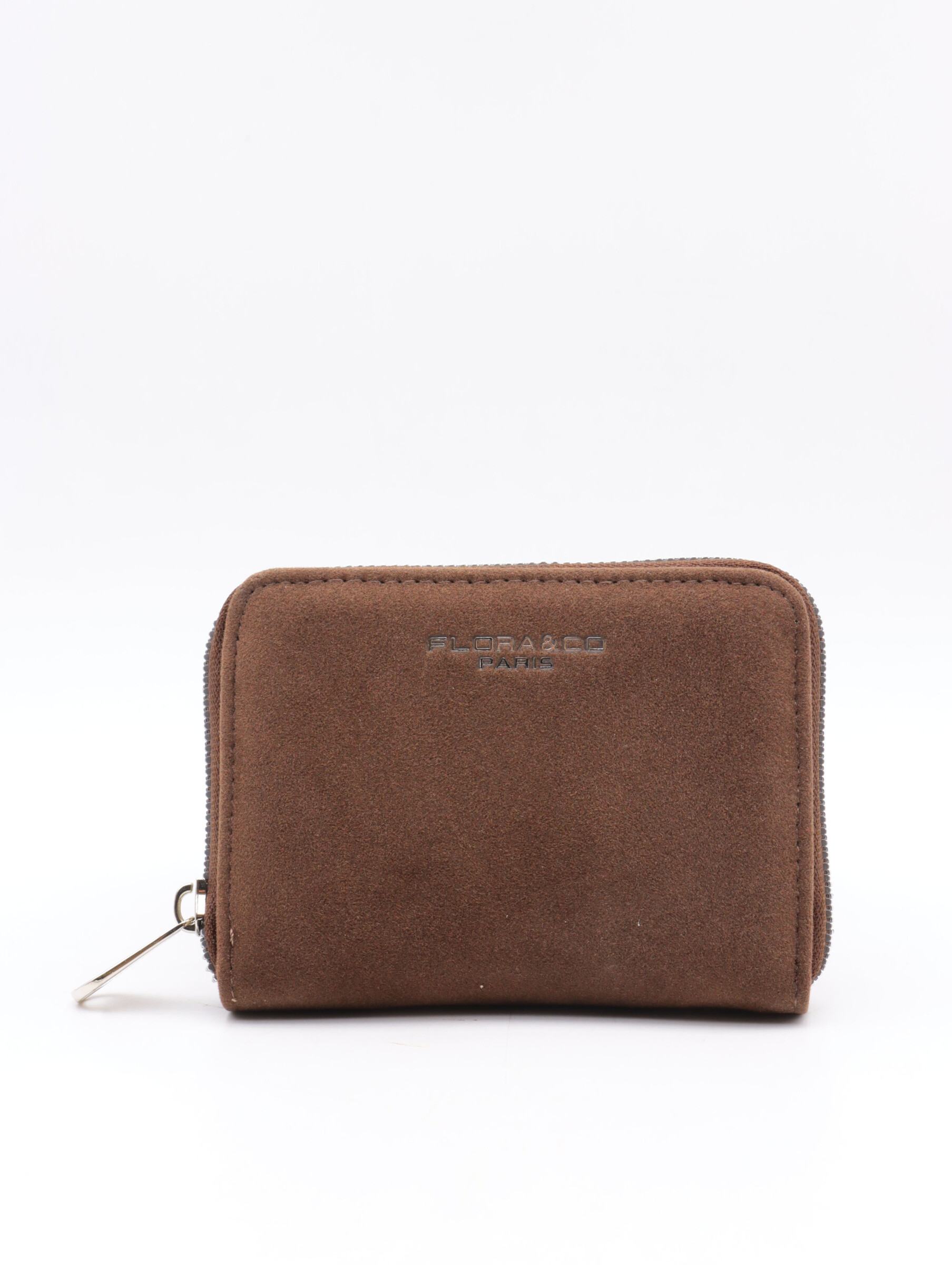 Portefeuille, porte monnaie 
avec fermeture zippée 
2 compartiments
poche intérieure zippée
emplacement pour carte bleu
L12*H9*P3 cm