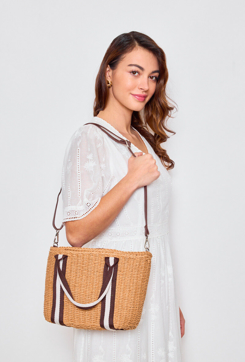 Grossiste Flora & Co - sac à main  paille